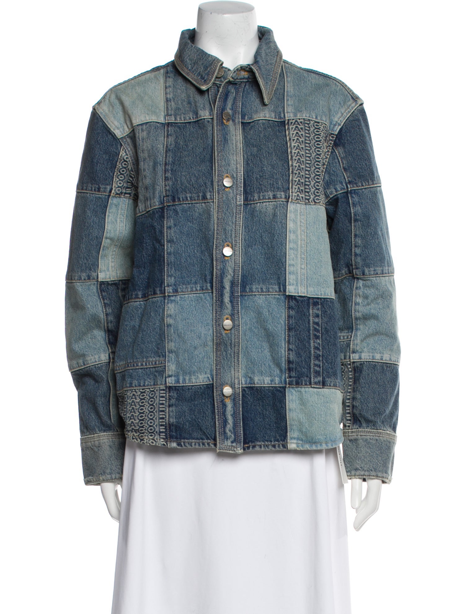 Marc Jacobs Colorblock Pattern Denim Jacket