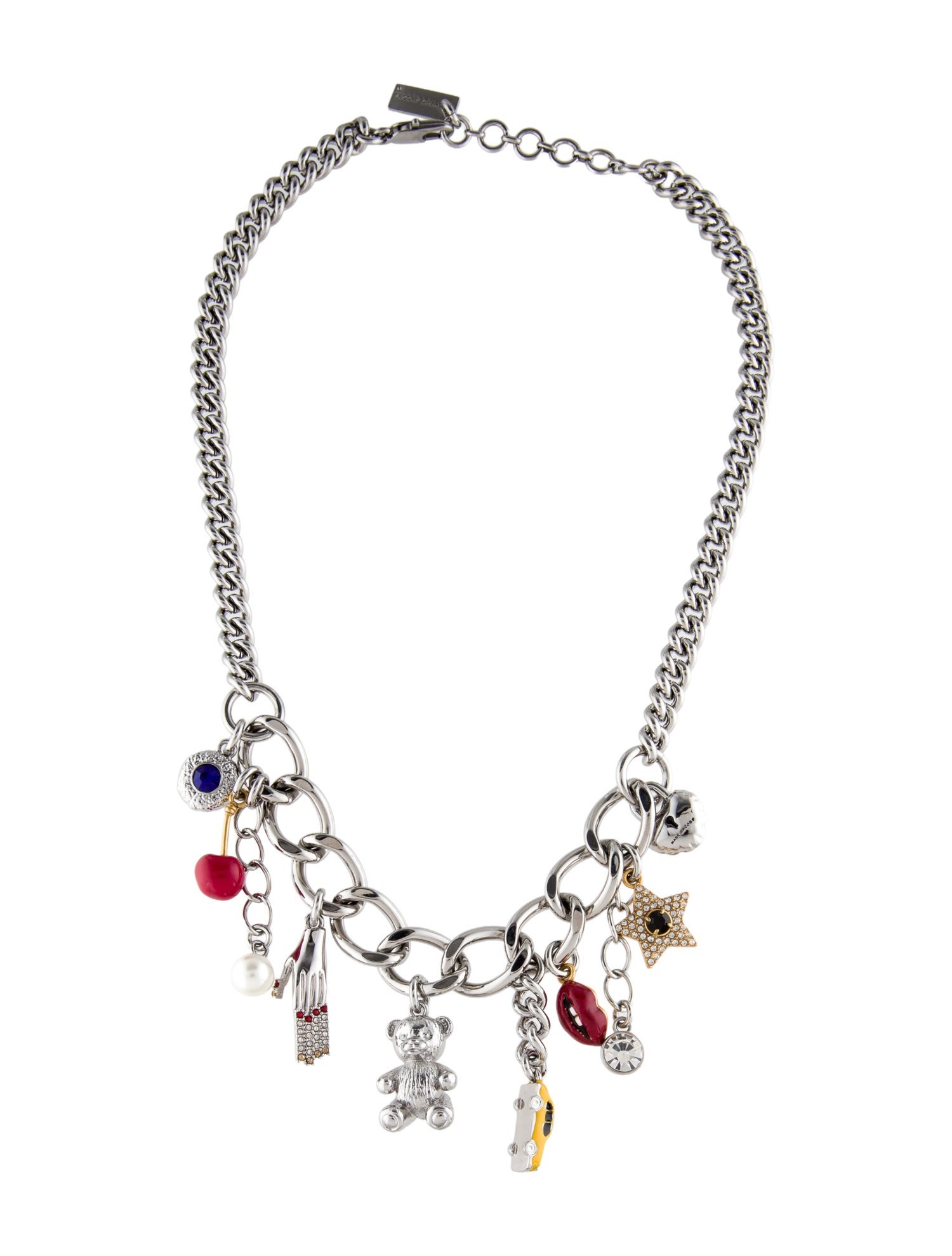 Marc Jacobs Crystal, Enamel & Faux Pearl 'Trinket Charm' Necklace