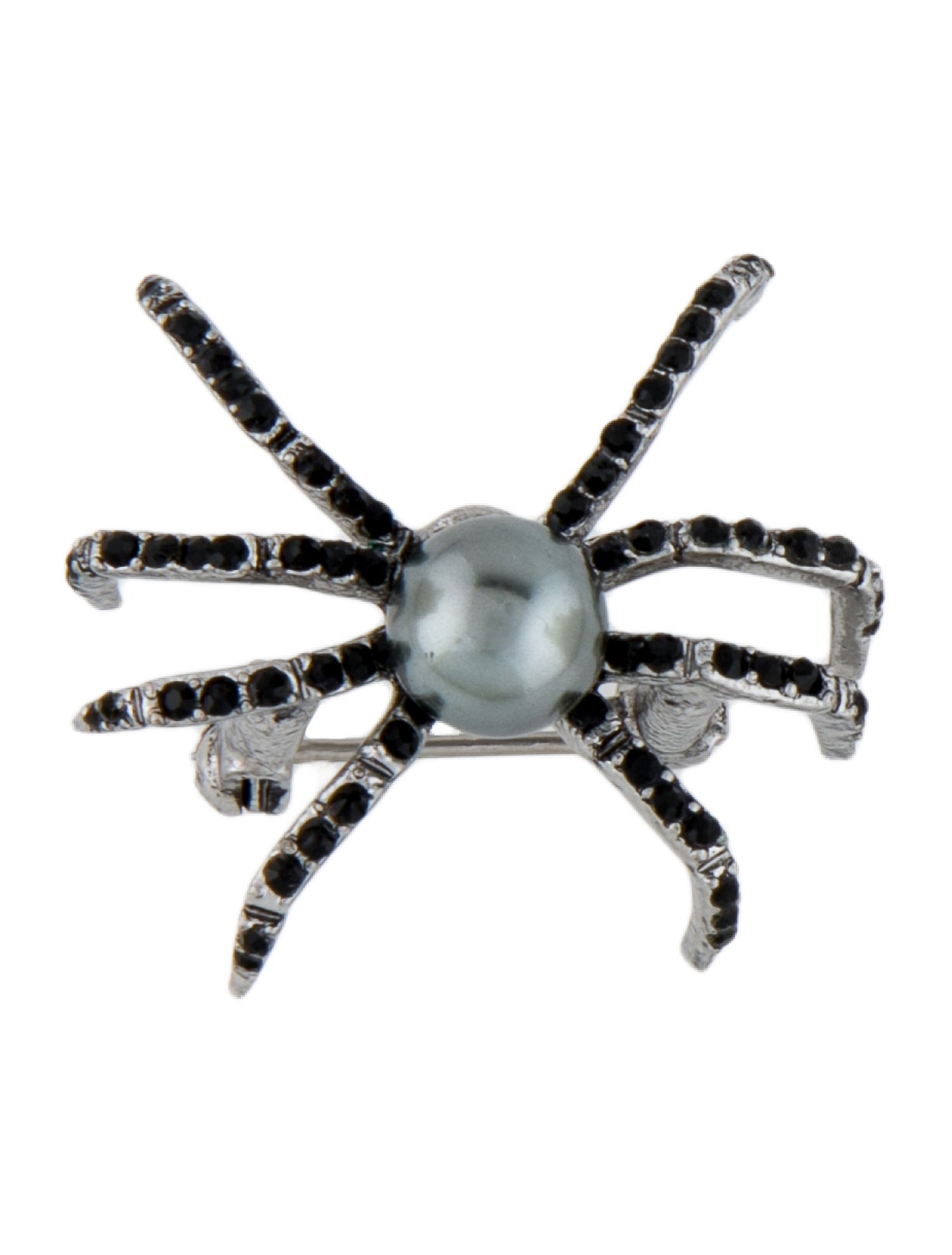 Marc Jacobs Faux Pearl & Crystal Spider Pin Brooch