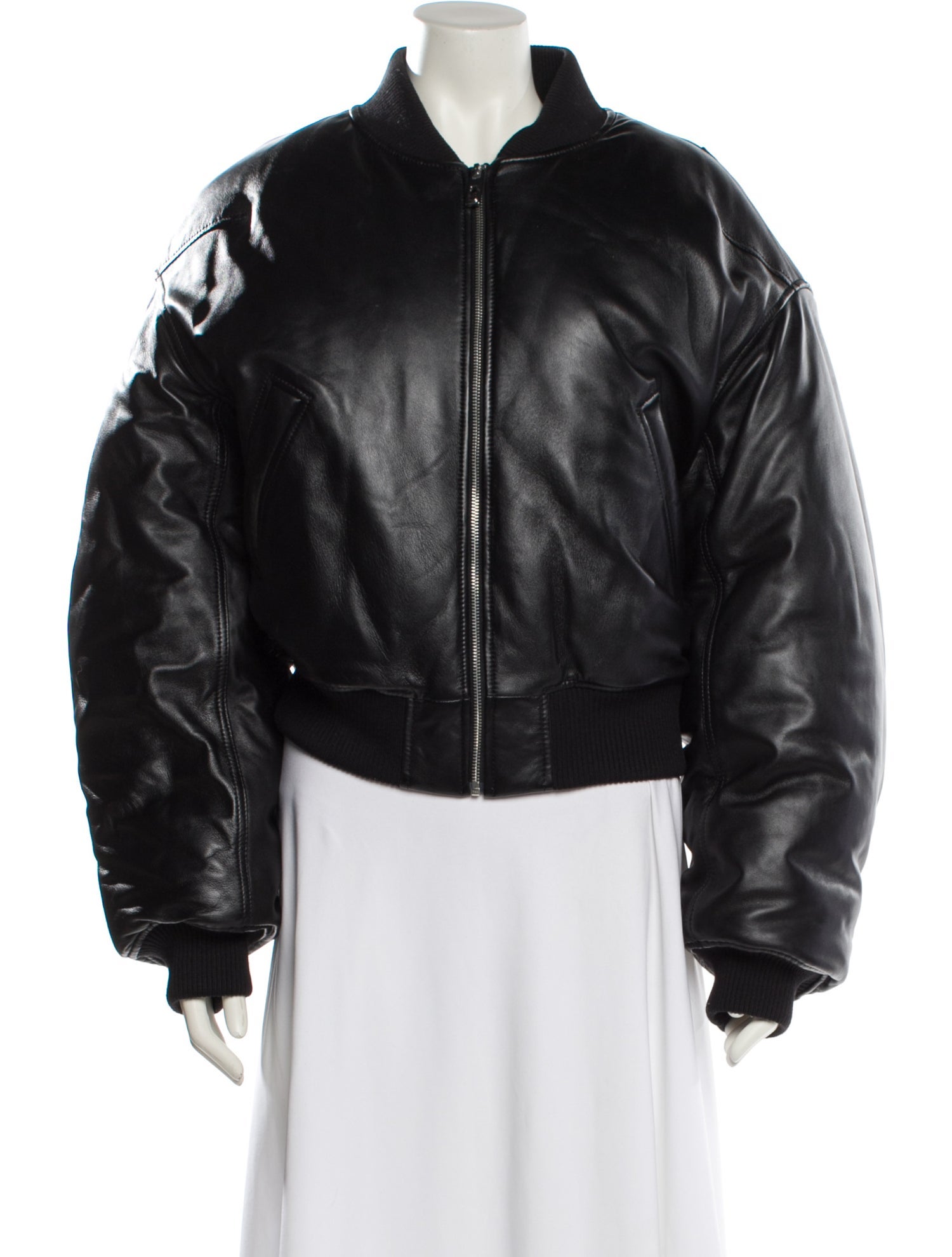 Marc Jacobs Lamb Leather Bomber Jacket