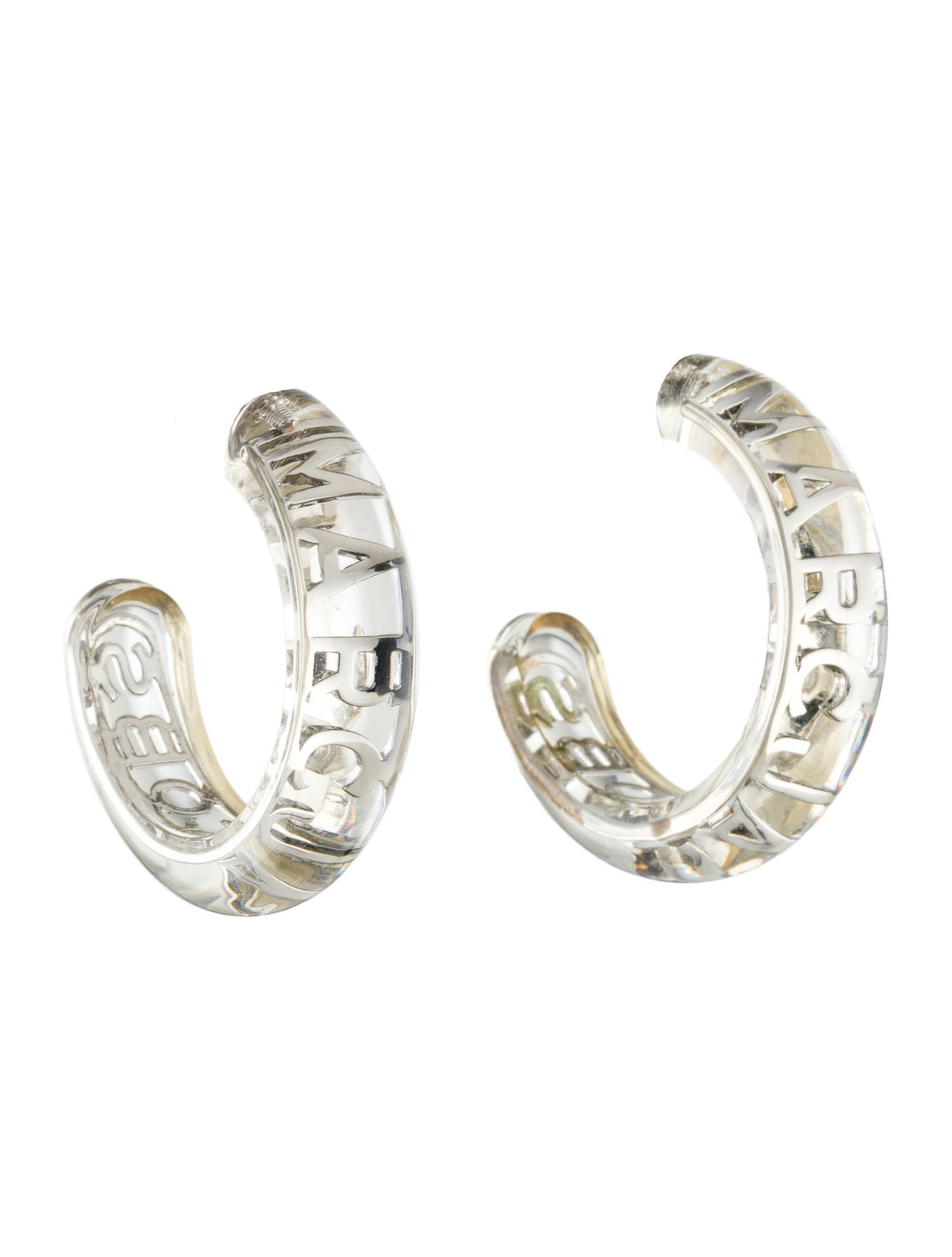 Marc Jacobs Marc Jacobs Acrylic Monogram Hoop Earrings