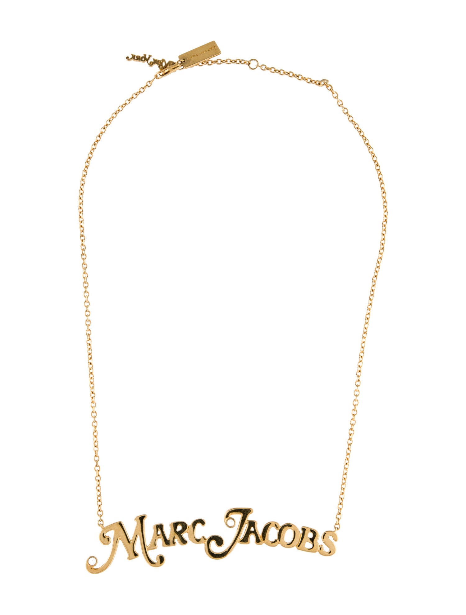 Marc Jacobs x New York Magazine Crystal Nameplate MJ Necklace
