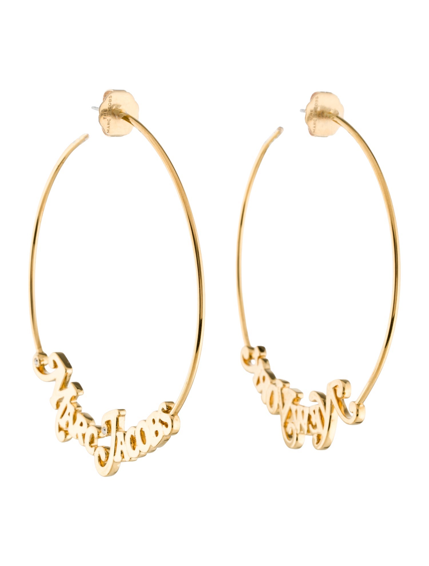 Marc Jacobs x New York Magazine Crystal Logo Hoop Earrings
