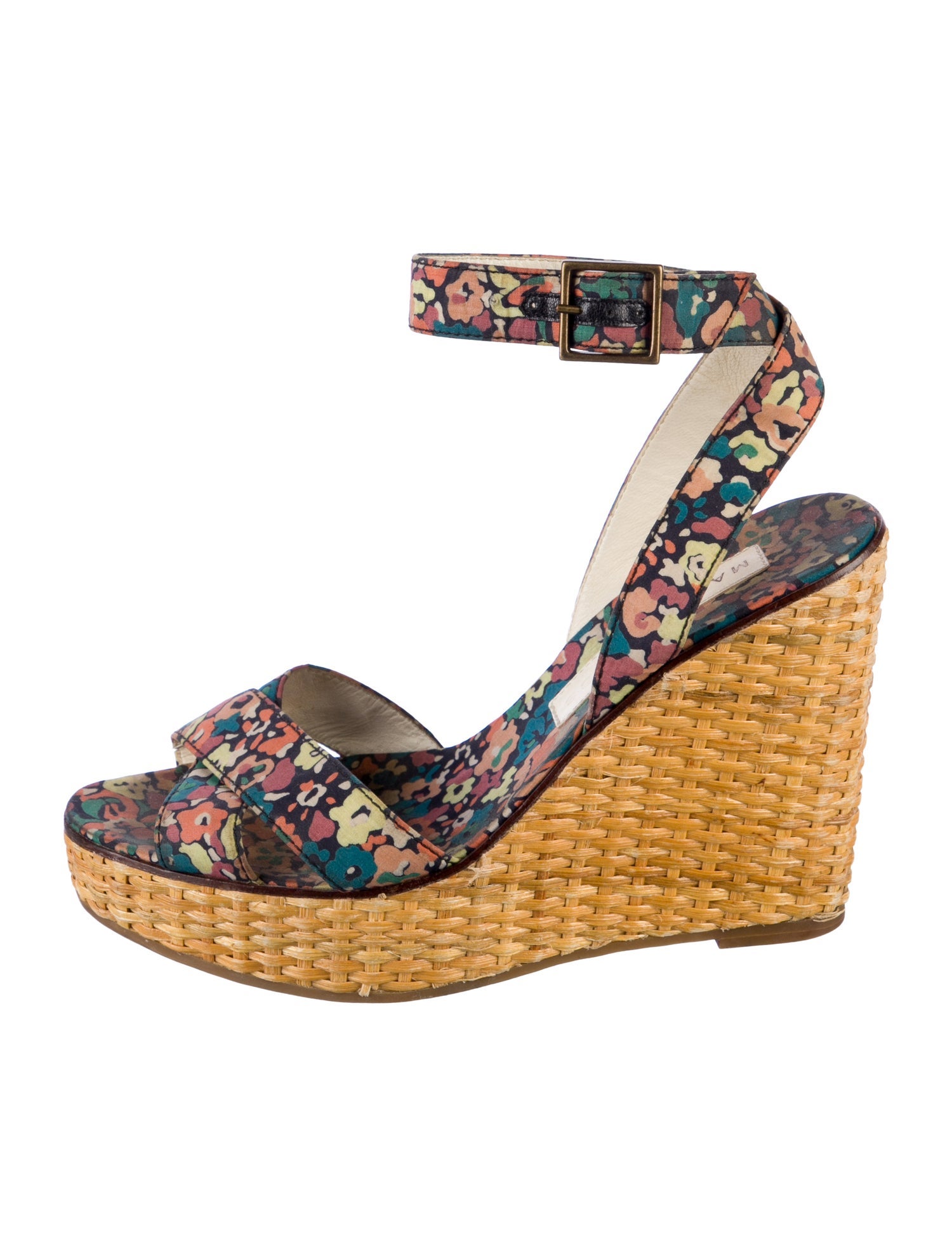Marc Jacobs Straw Floral Print Espadrilles