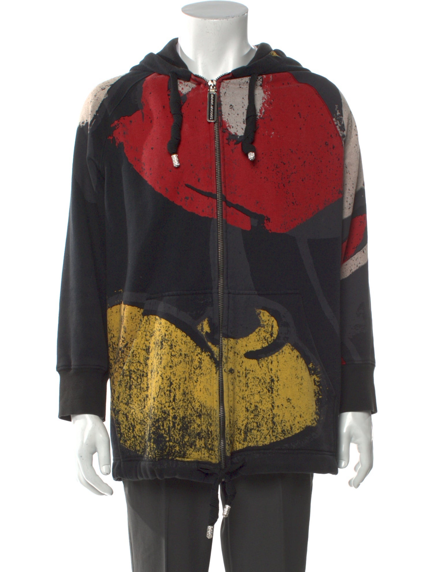 Marc Jacobs Graphic Print V-Neck Hoodie