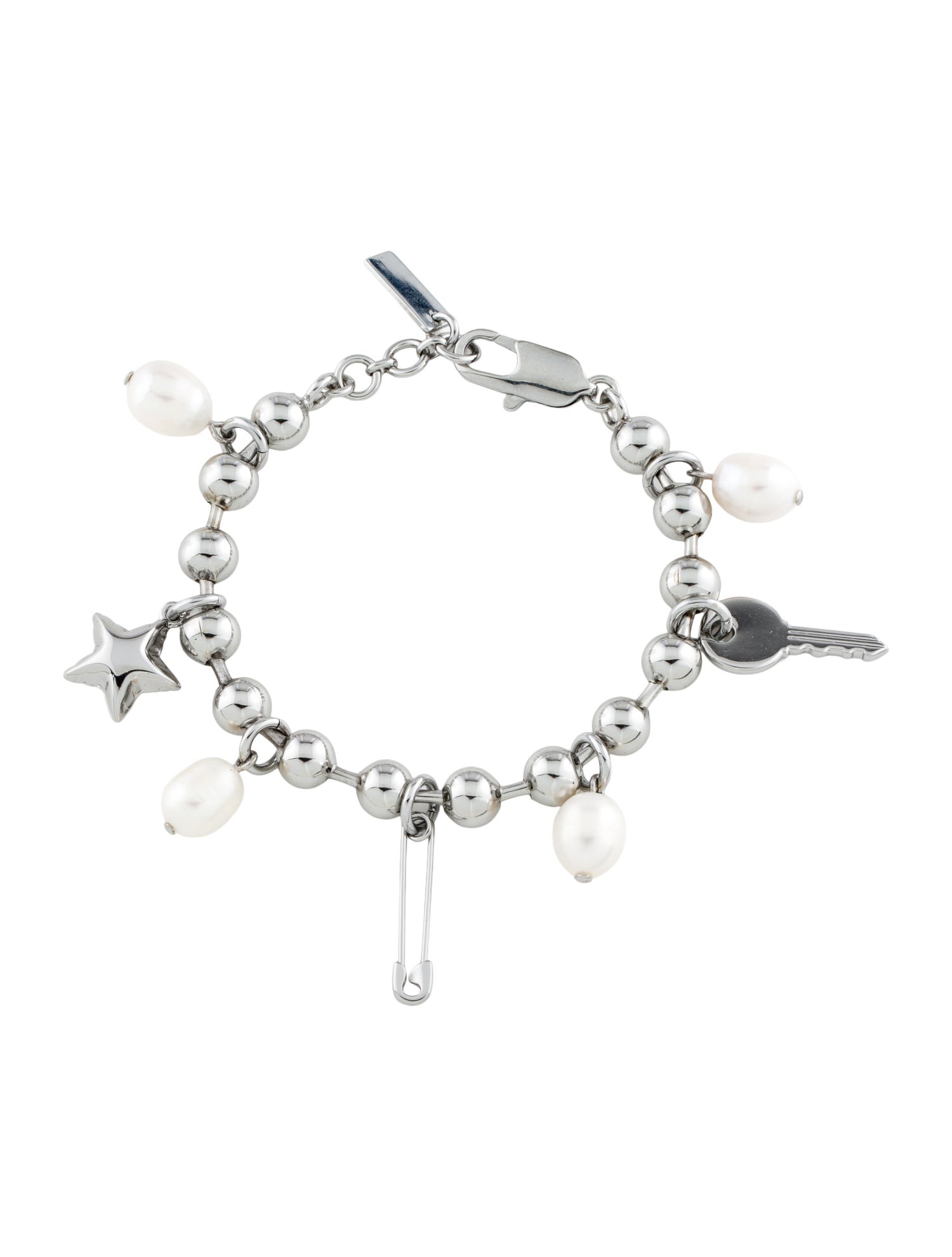 Marc Jacobs Cultured Pearl The Punk Beauty Charm Bracelet