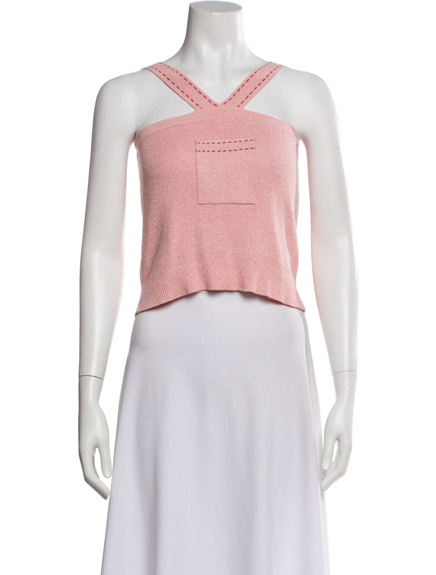 Marc Jacobs Square Neckline Sleeveless Crop Top