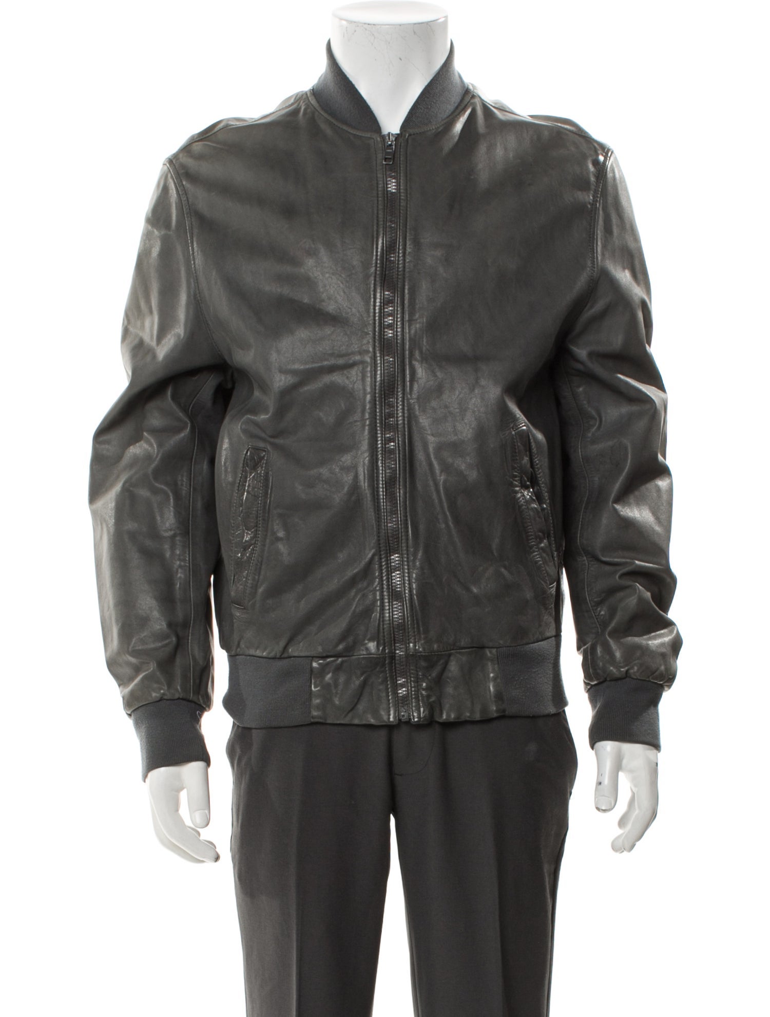Marc Jacobs Leather Bomber Jacket