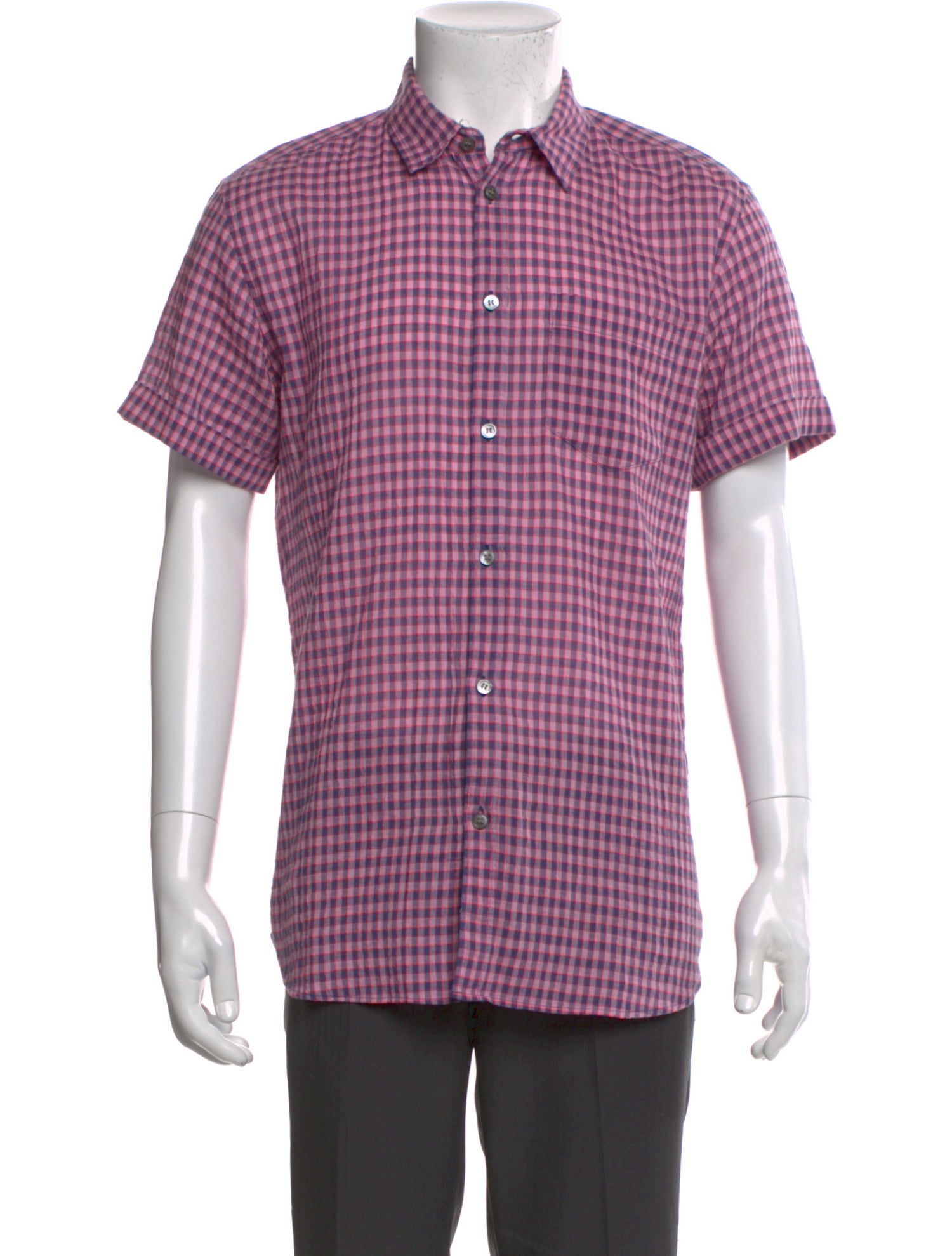 Marc Jacobs Plaid Print Short Sleeve Shirt