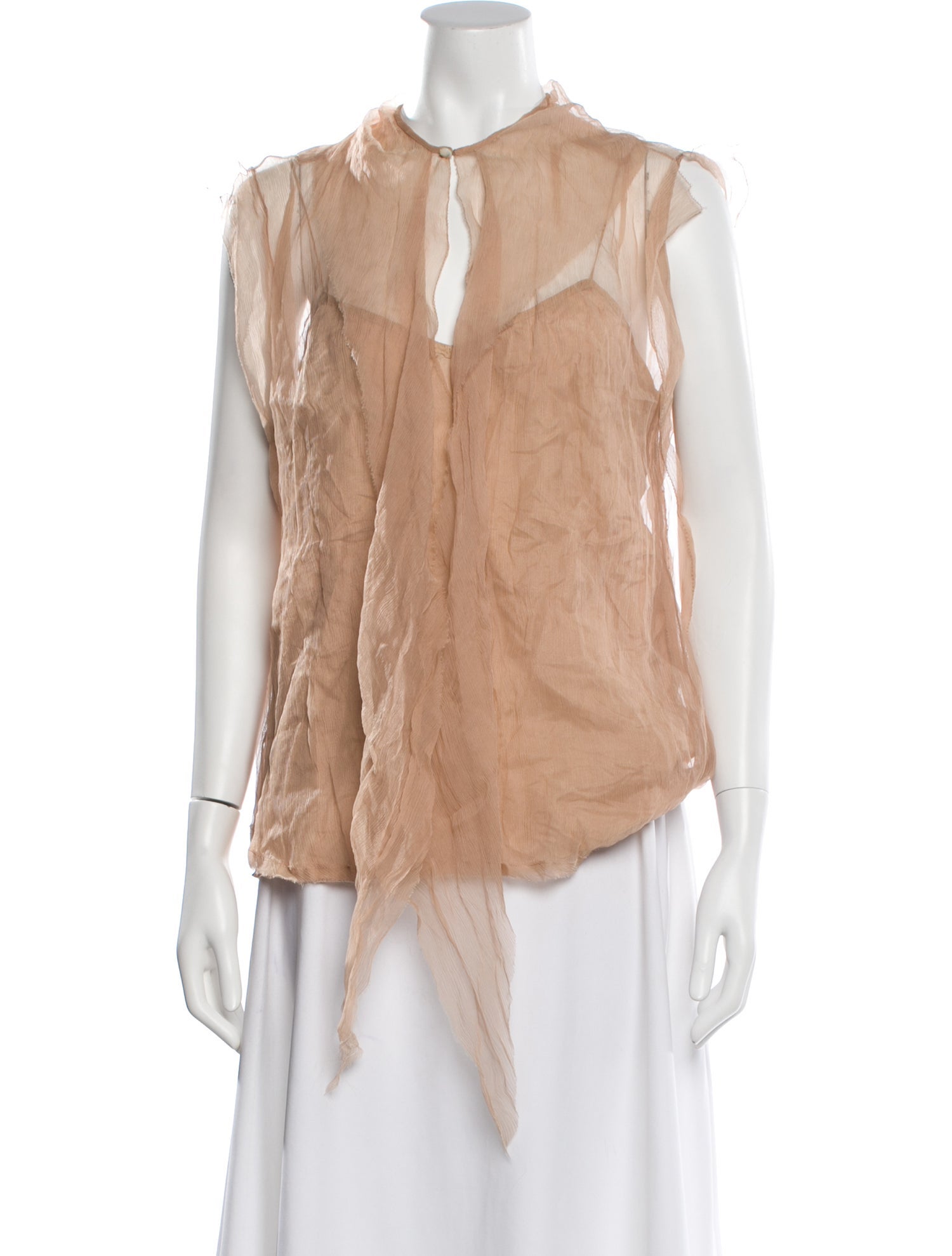 Marc Jacobs Silk Tie Neck Top