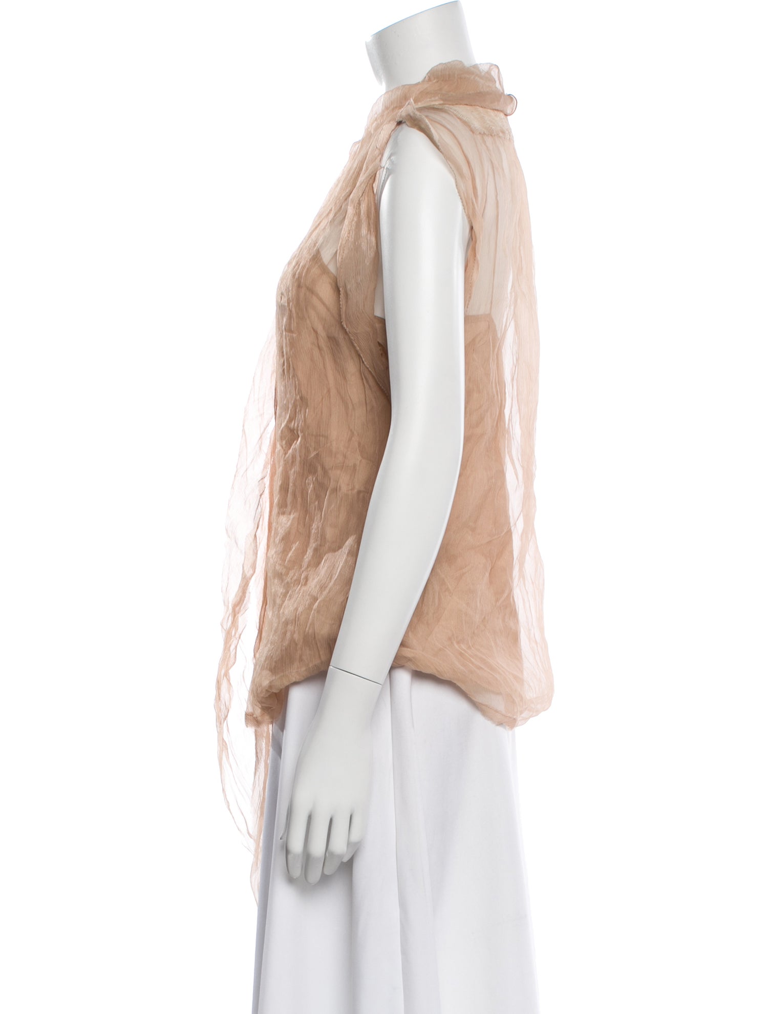 Marc Jacobs Silk Tie Neck Top