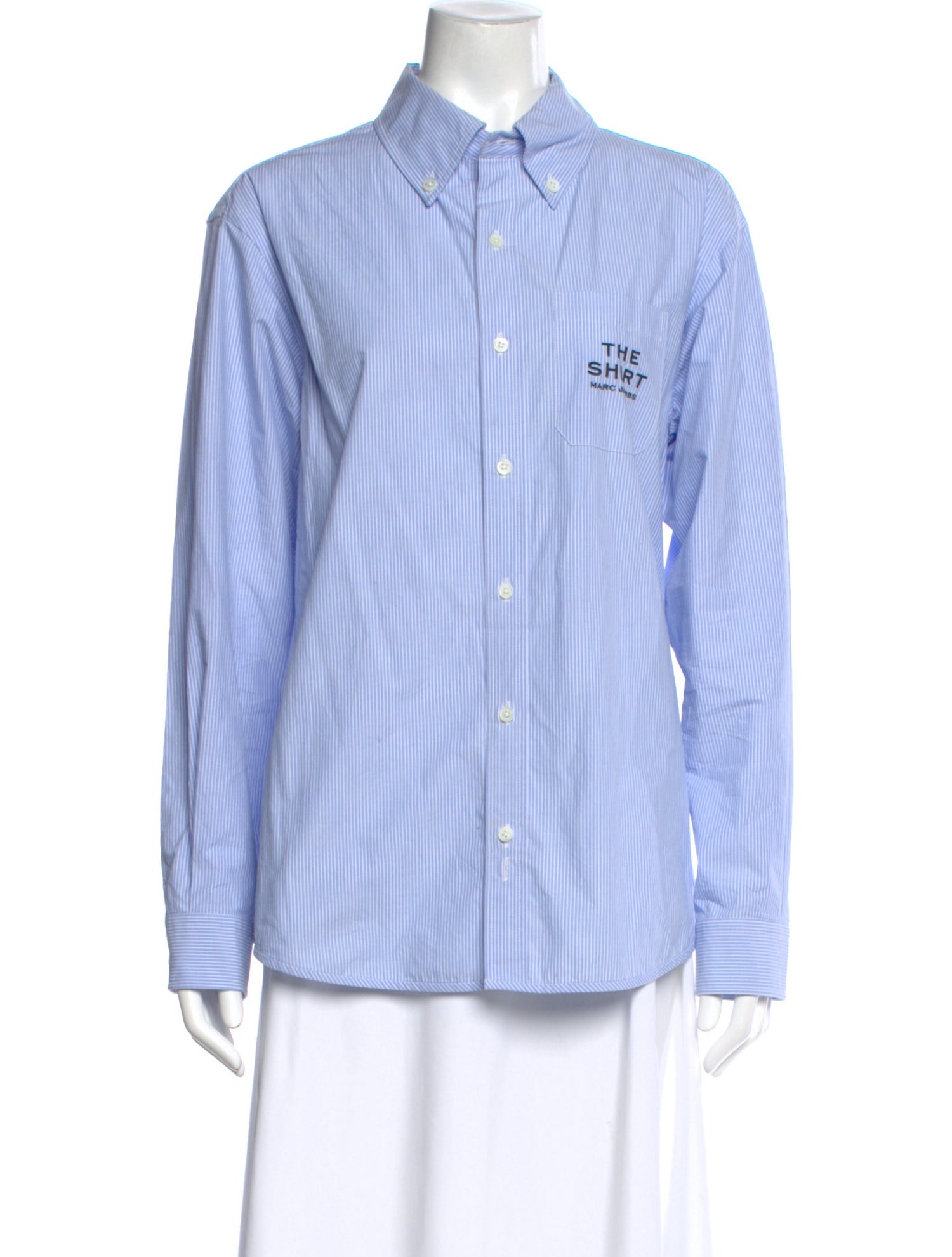 Marc Jacobs Striped Long Sleeve Button-Up Top