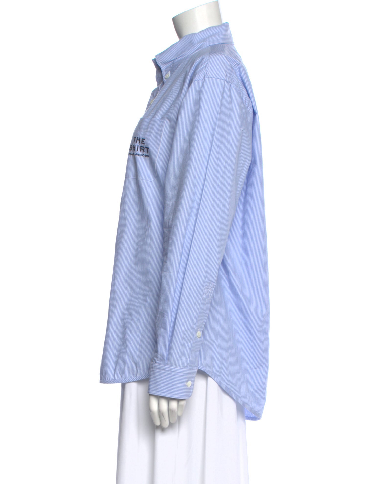 Marc Jacobs Striped Long Sleeve Button-Up Top