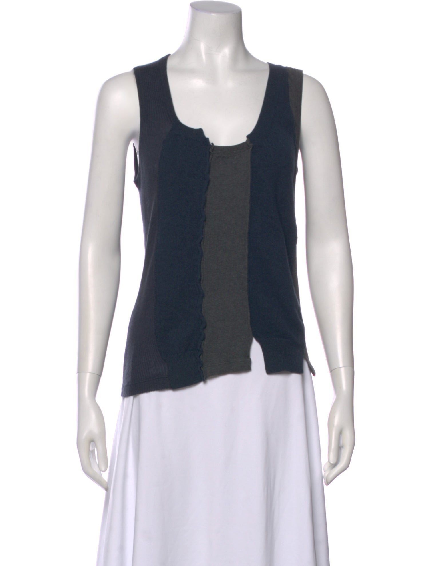 Marc Jacobs Colorblock Pattern Scoop Neck Top