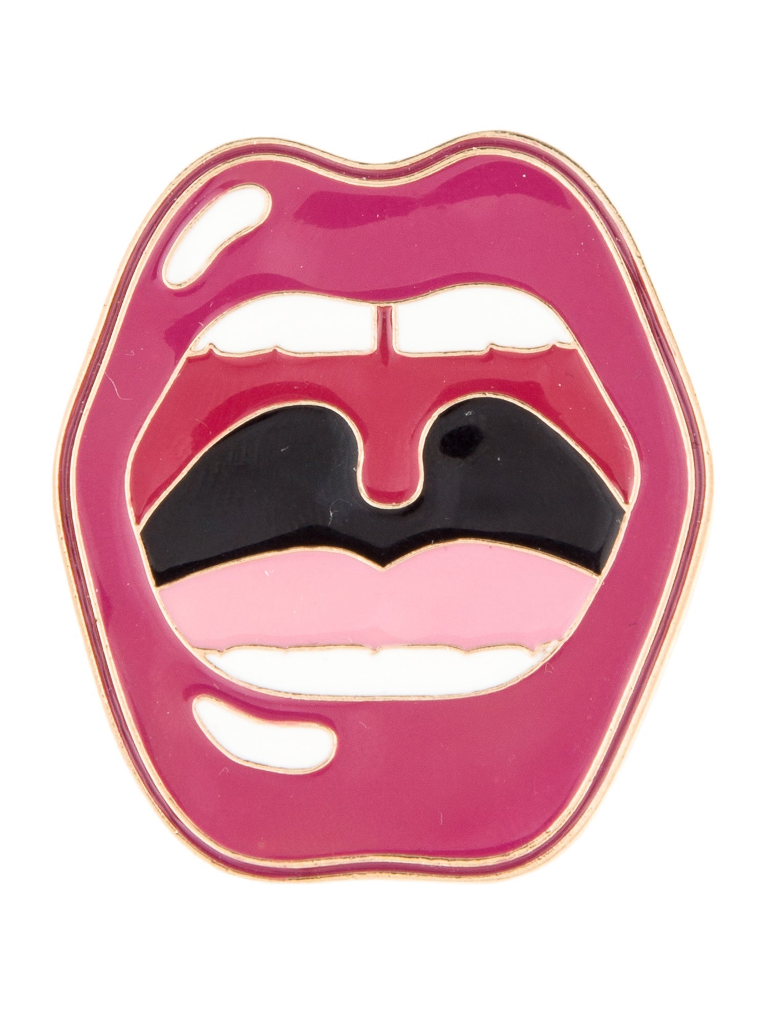 Marc Jacobs Enamel The Lip' Lapel Pin