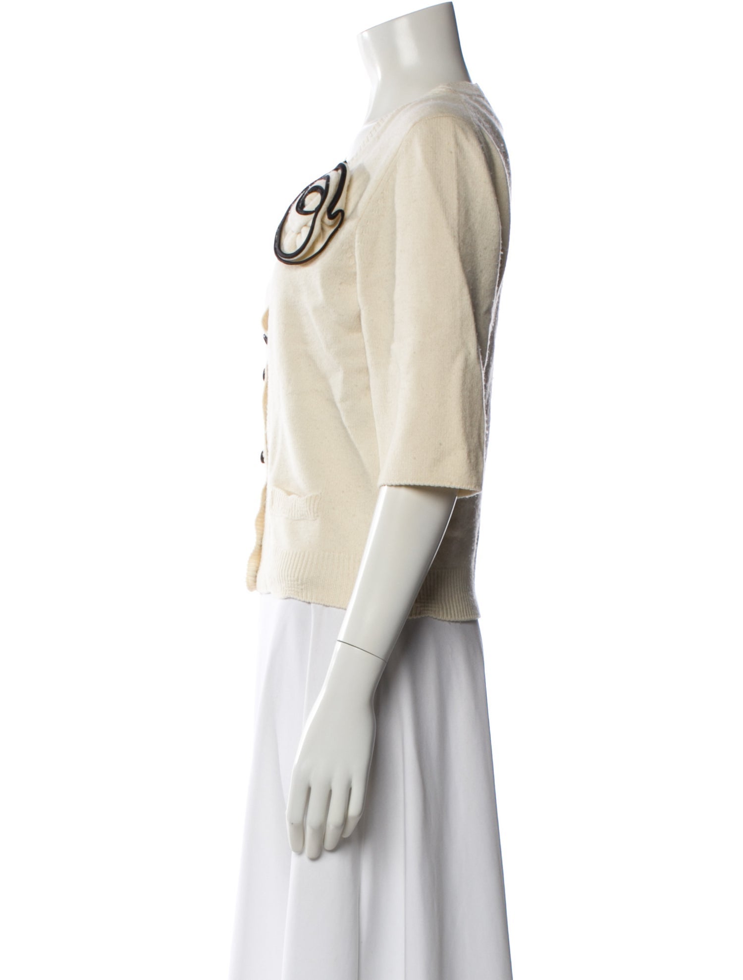 Marc Jacobs Graphic Print V-Neck Sweater