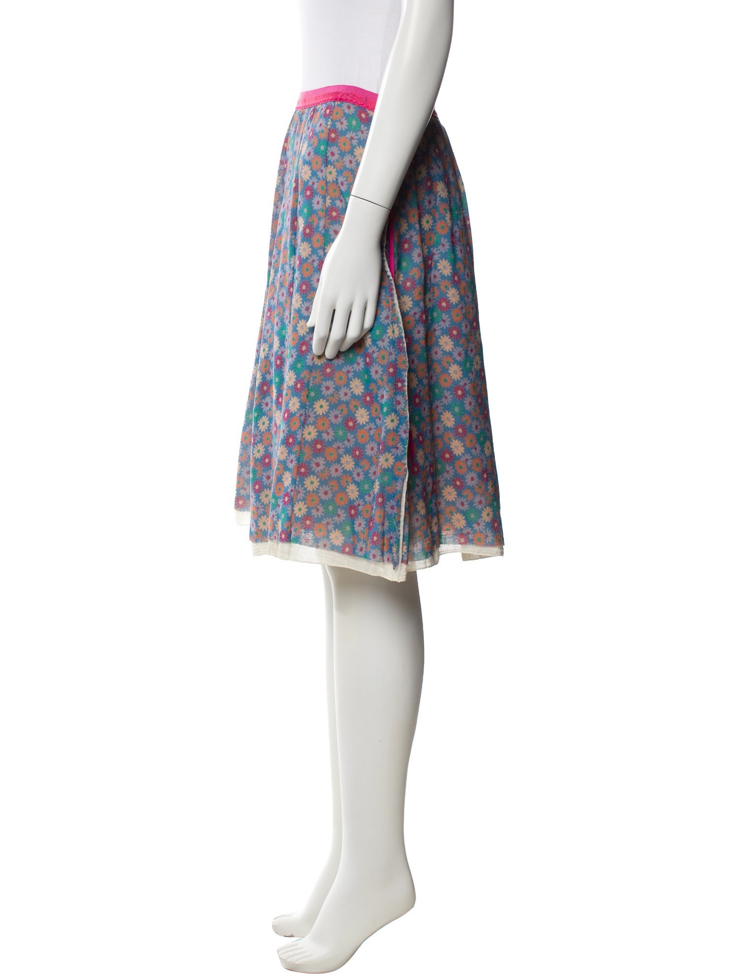 Marc Jacobs Floral Print Knee-Length Skirt