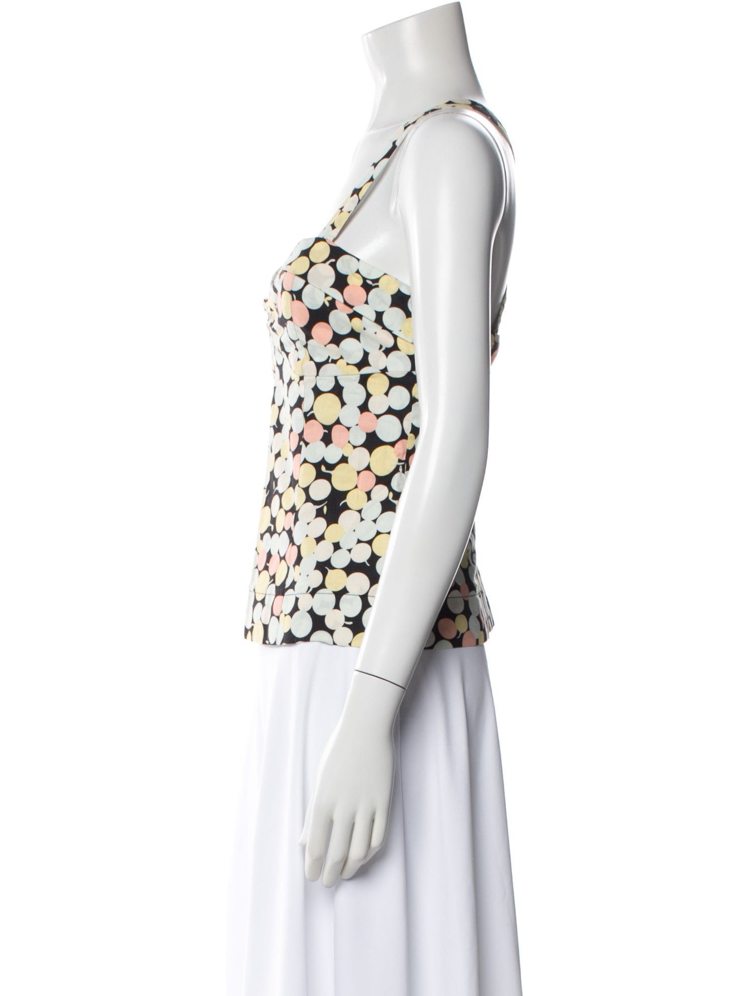 Marc Jacobs Polka Dot Print Square Neckline Top