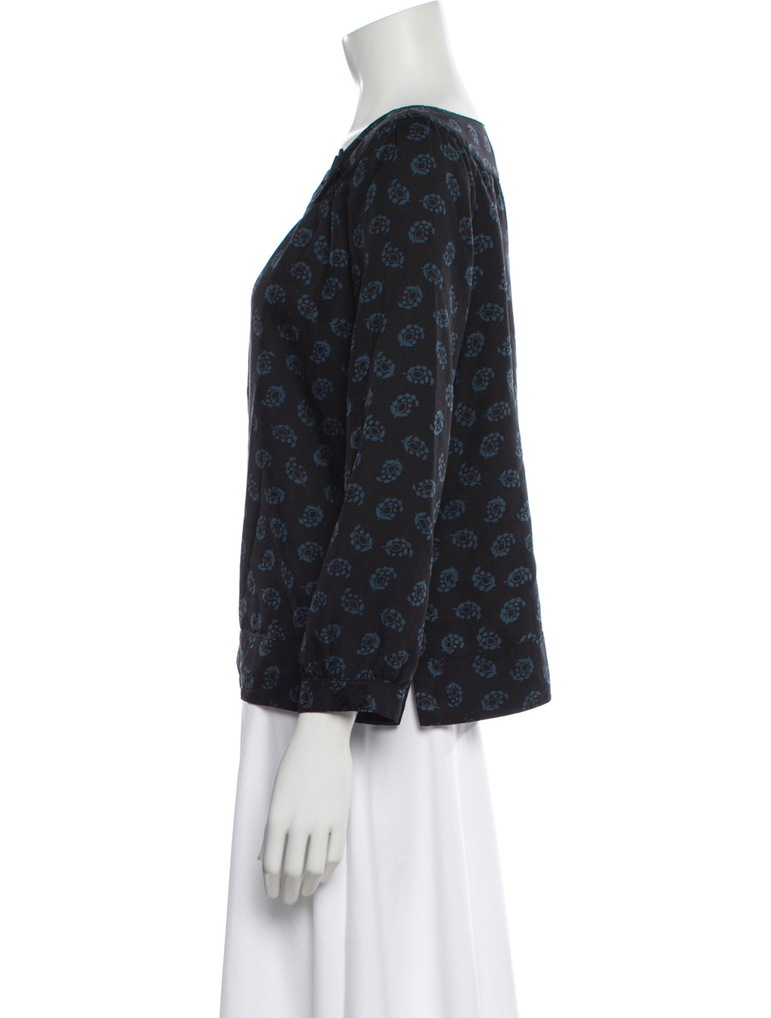 Marc Jacobs Silk Floral Print Blouse