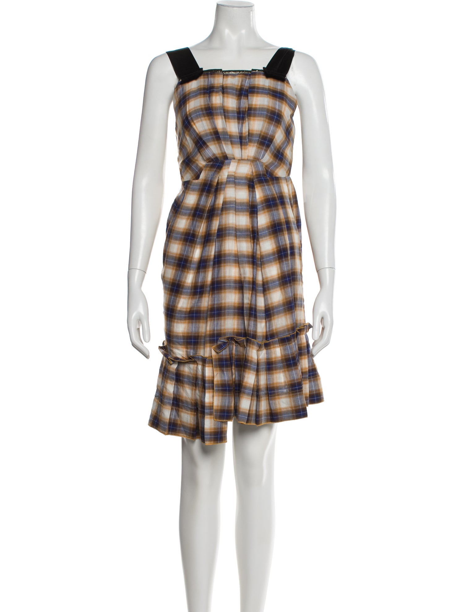 Marc Jacobs Plaid Print Knee-Length Dress