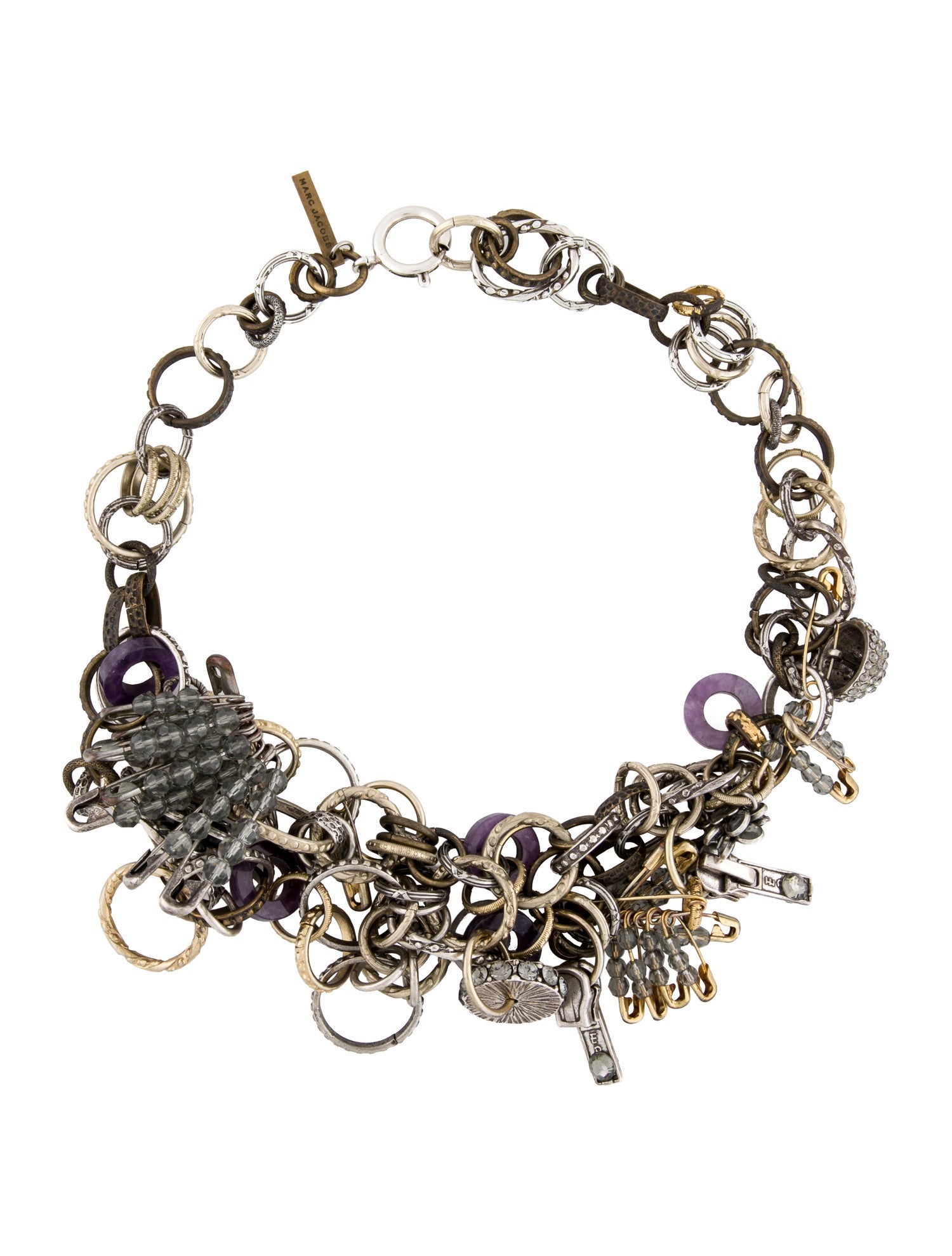 Marc Jacobs Stone & Crystal Multicharm Collar Necklace