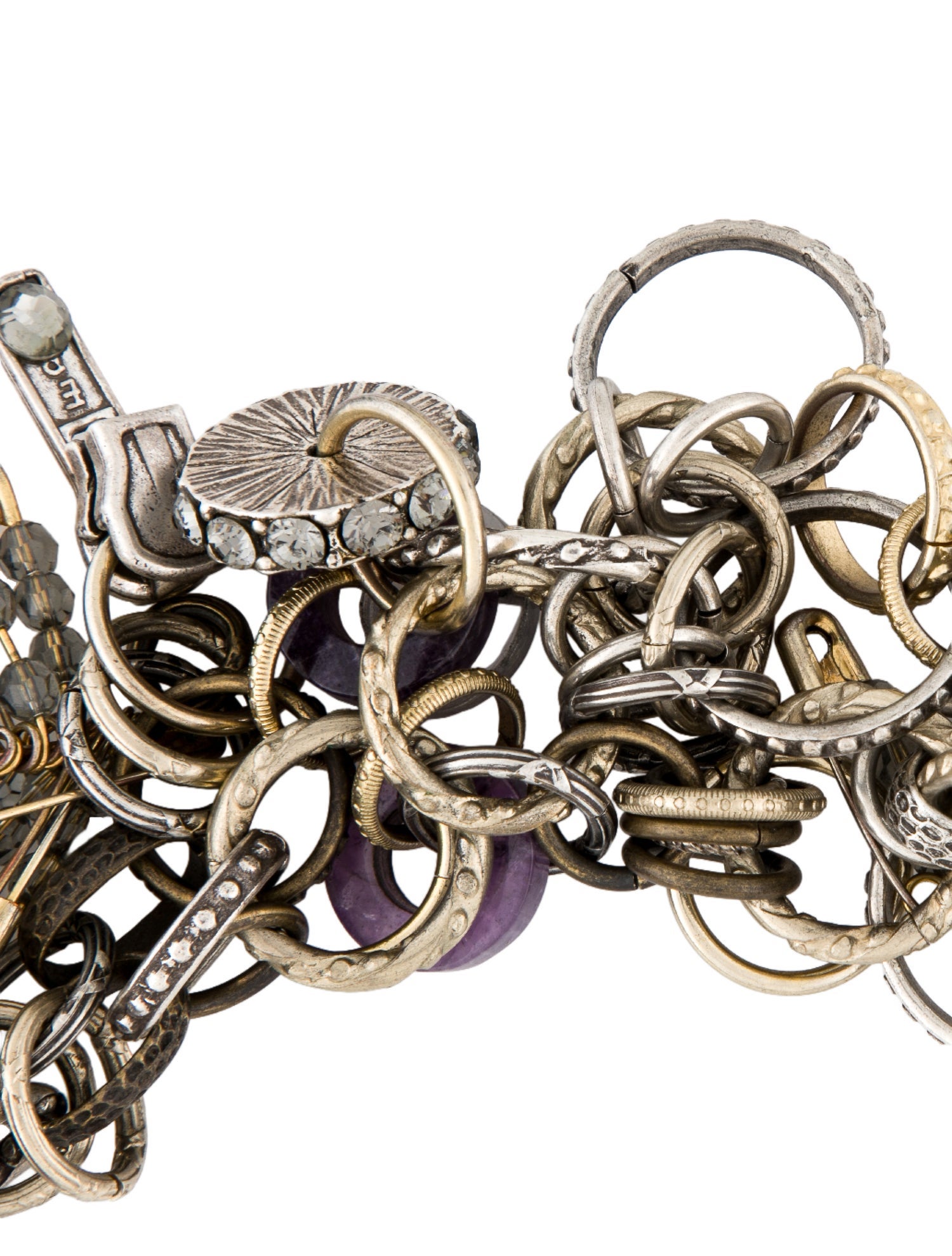 Marc Jacobs Stone & Crystal Multicharm Collar Necklace