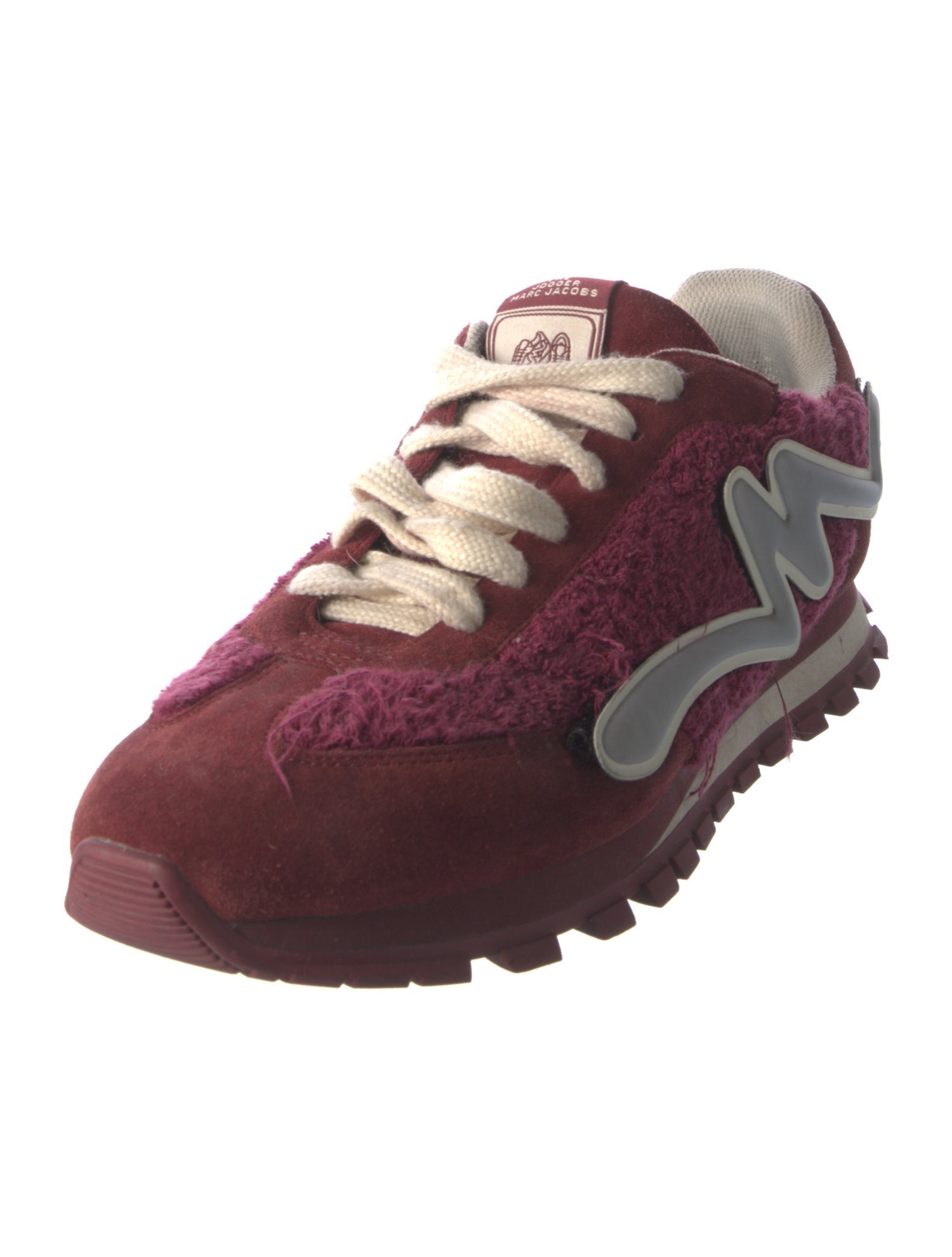 Marc Jacobs Suede Colorblock Pattern Athletic Sneakers