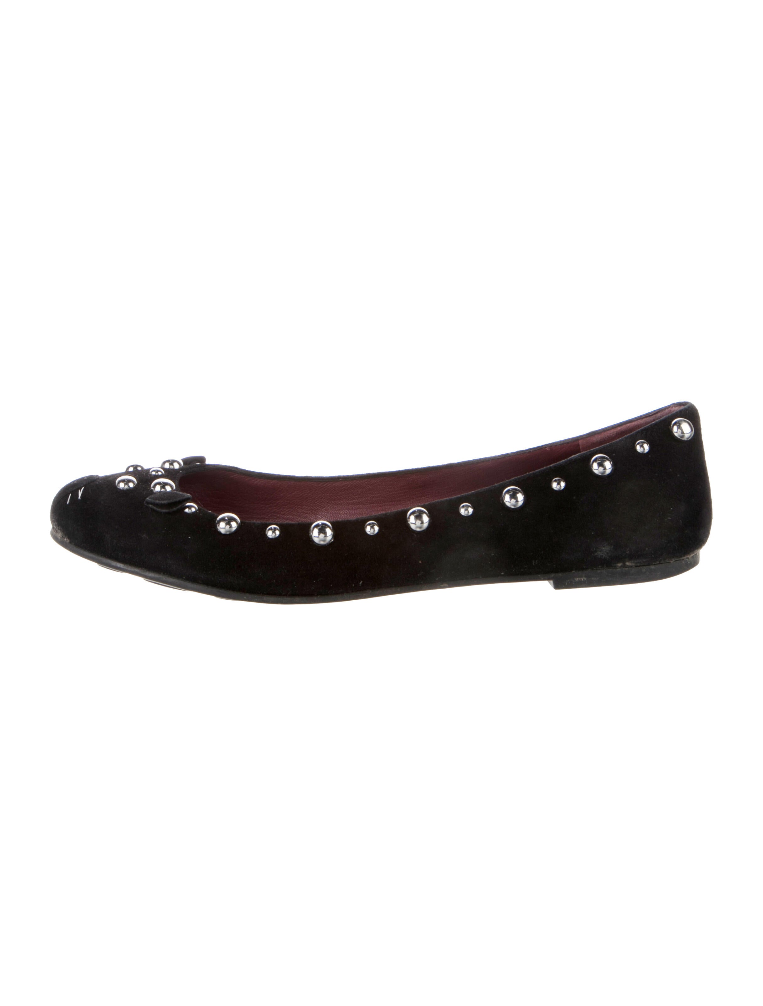Marc Jacobs Suede Studded Accents Flats