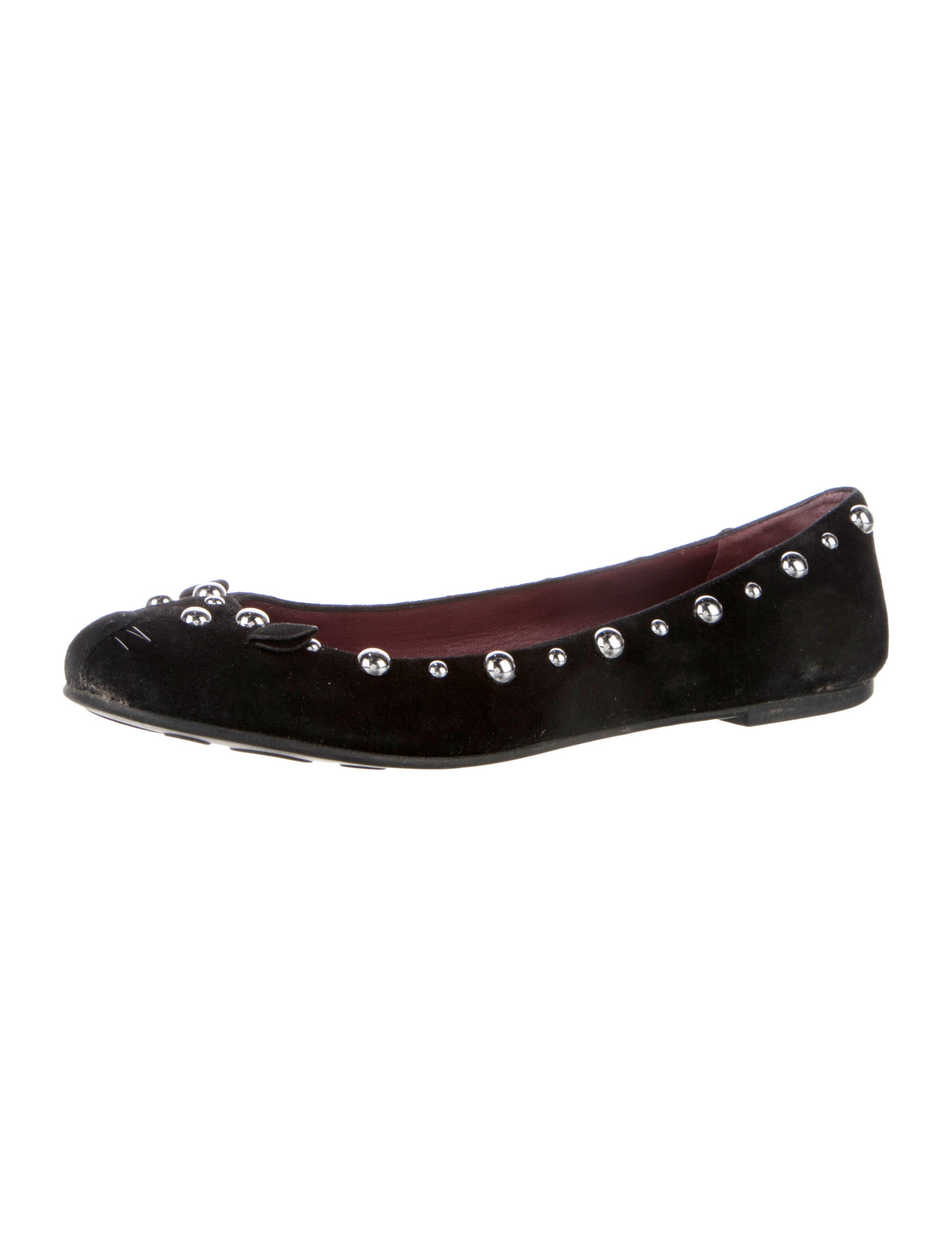 Marc Jacobs Suede Studded Accents Flats