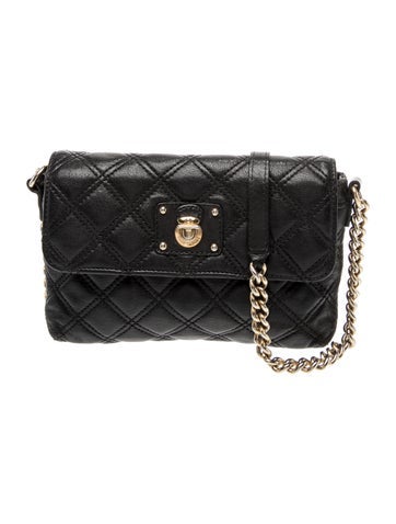 Pre-owned Marc Jacobs Quilted Messenger Bag In Black