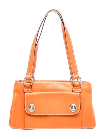 Pre-owned Marc Jacobs Leather Shoulder Bag In Orange