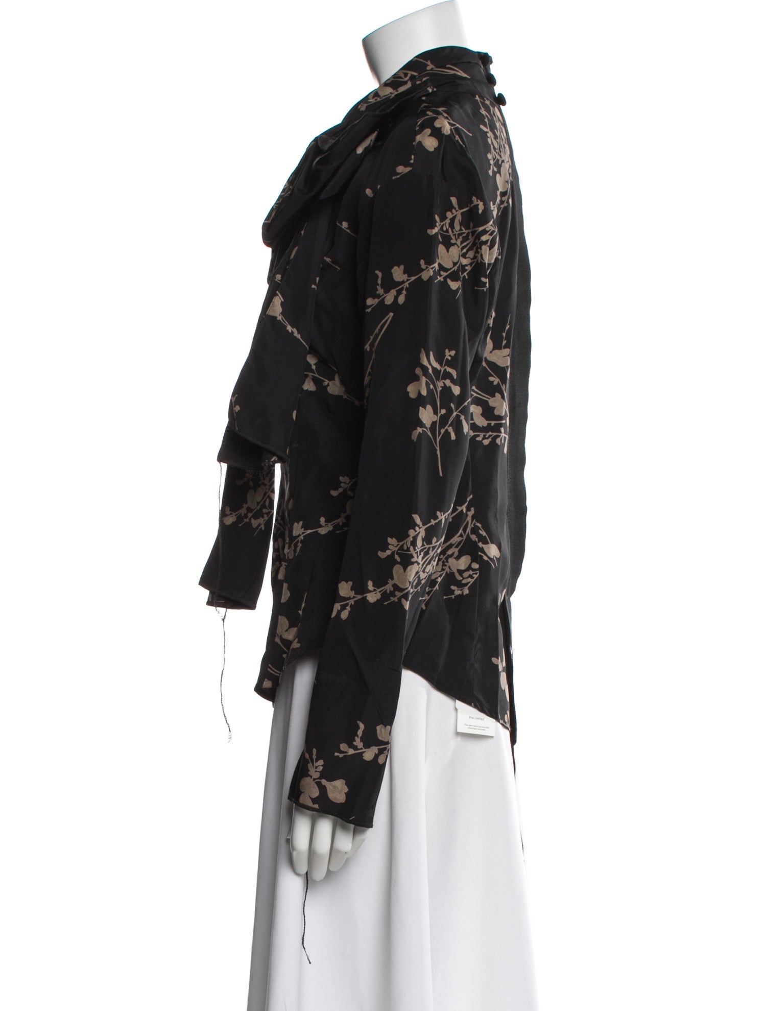 Marc Jacobs Floral Print Tie Neck Blouse