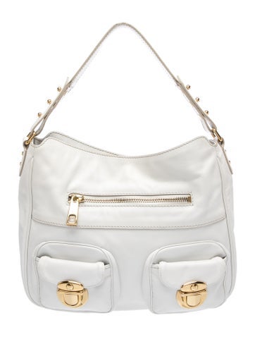 Pre-owned Marc Jacobs Leather Shoulder Bag In White