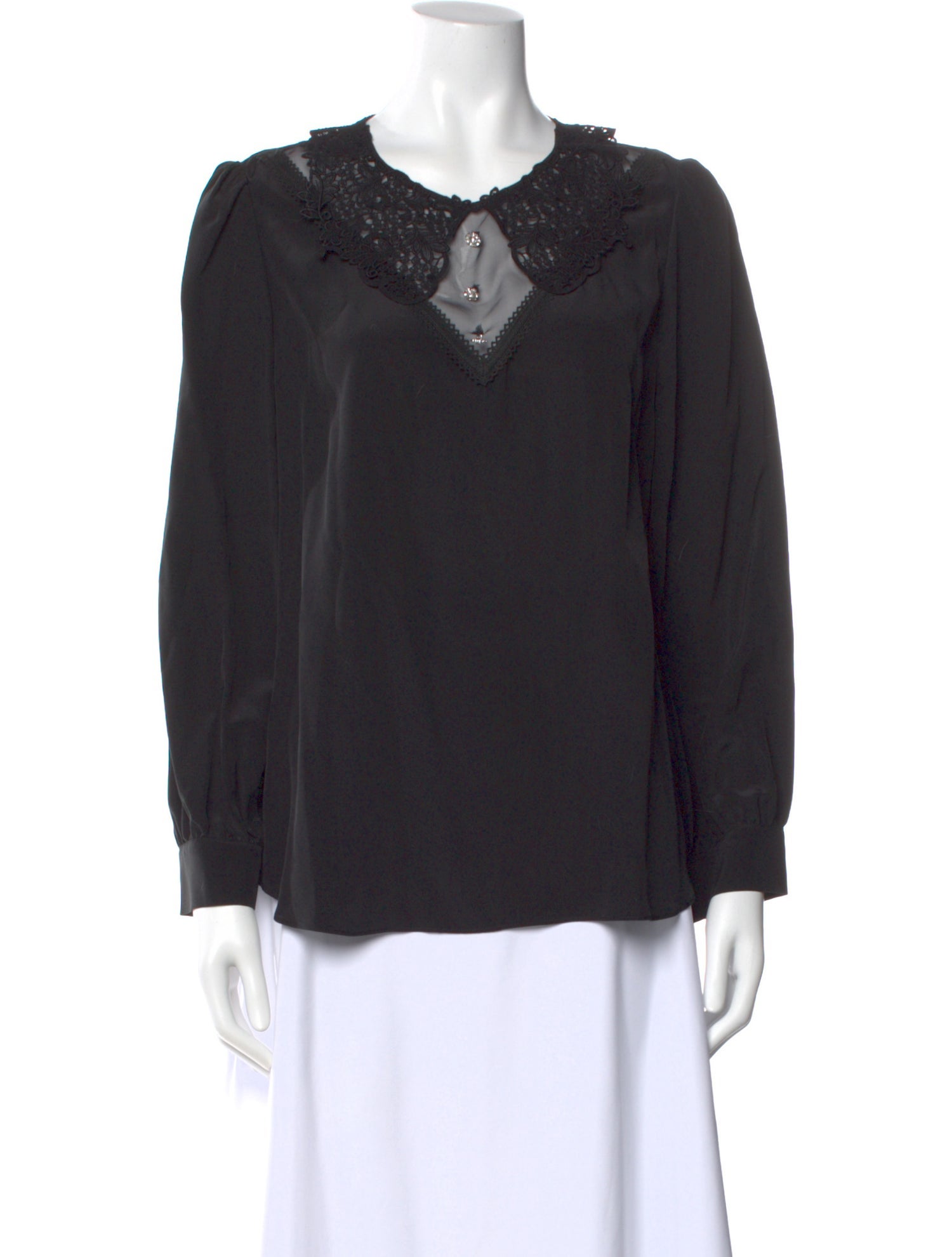 Marc Jacobs Silk Long Sleeve Blouse
