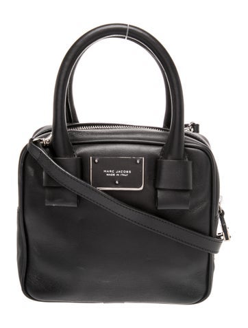 Pre-owned Marc Jacobs Leather Top Handle Bag In Gray