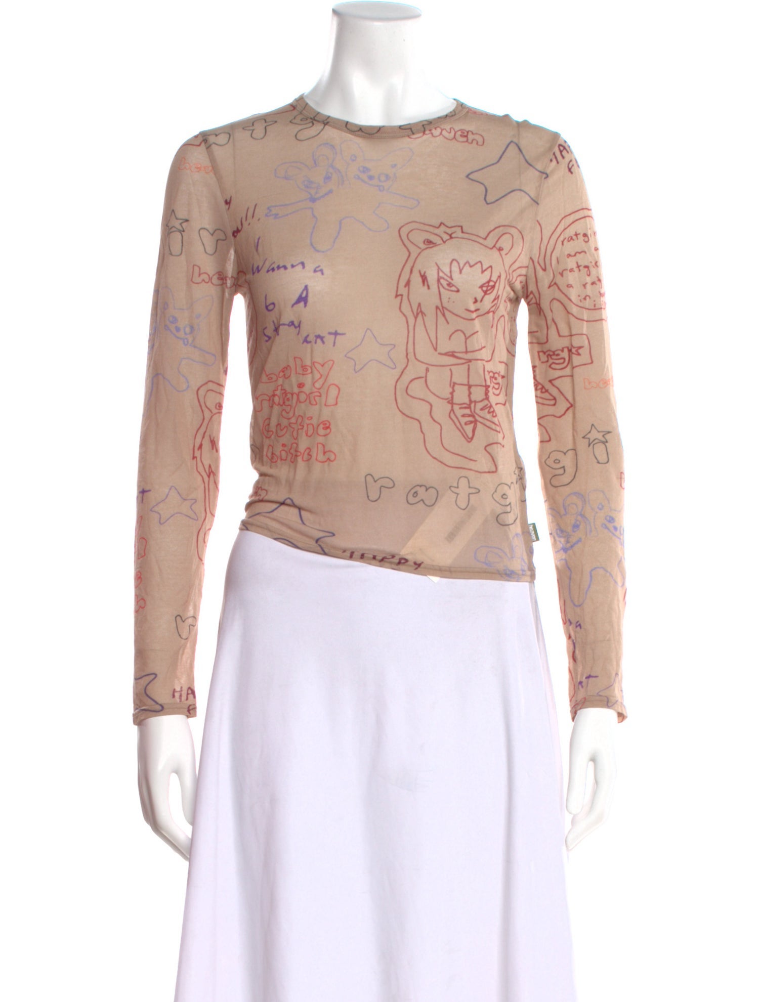 Marc Jacobs Graphic Print Crew Neck Top