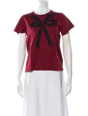 Pre-owned Marc Jacobs Crew Neck Short Sleeve T-shirt In Burgundy