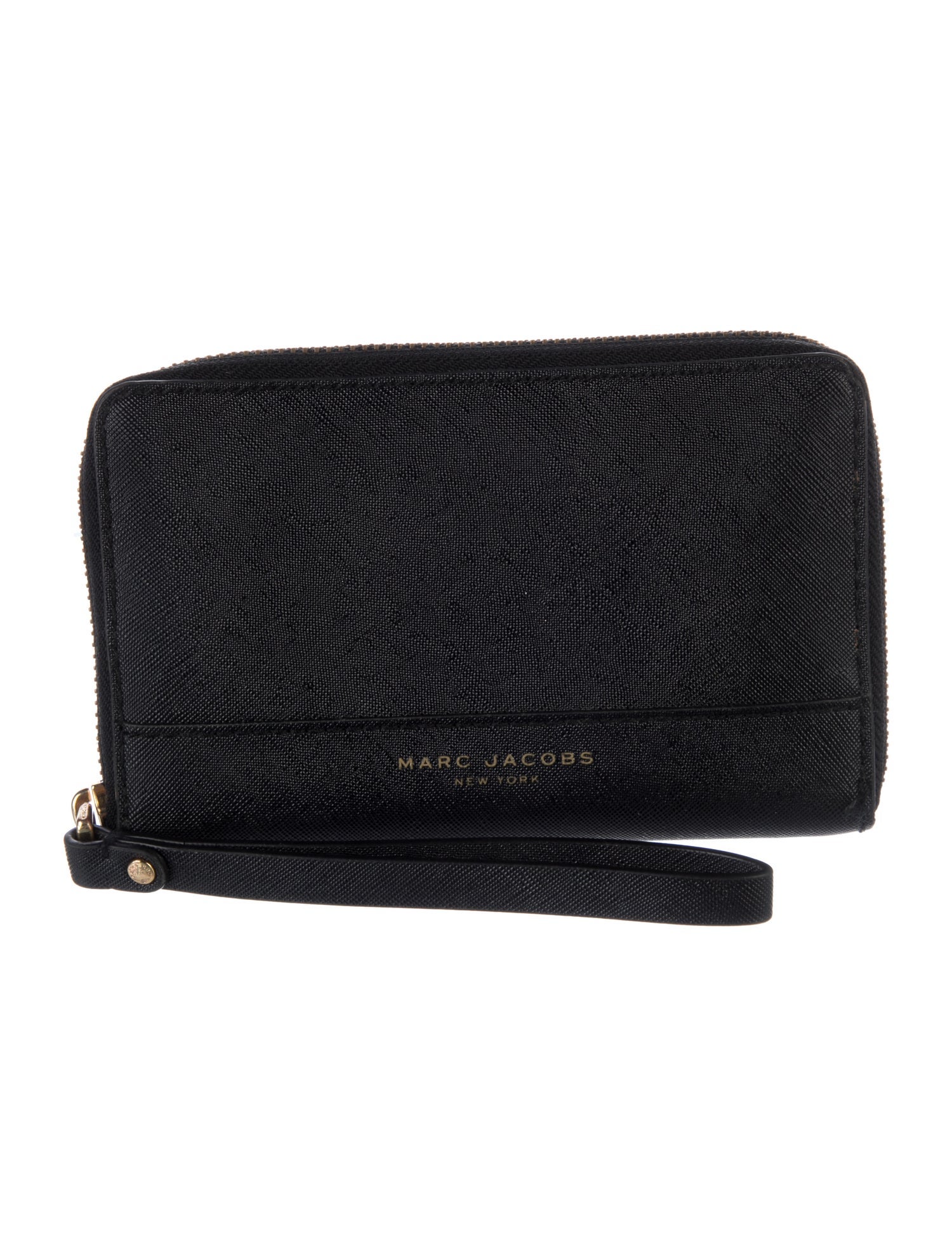 Marc Jacobs Saffiano Leather Graphic Print Wristlet