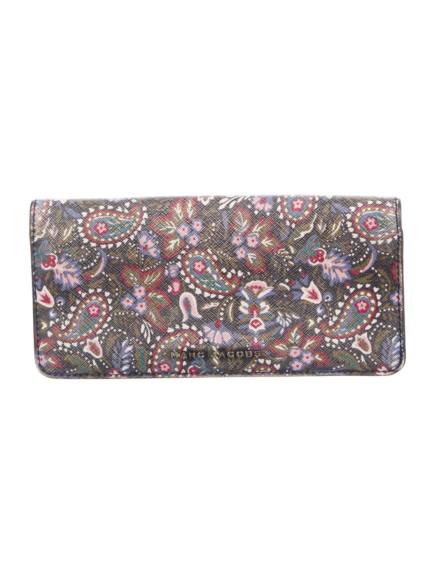 Marc Jacobs Leather Floral Print Continental Wallet