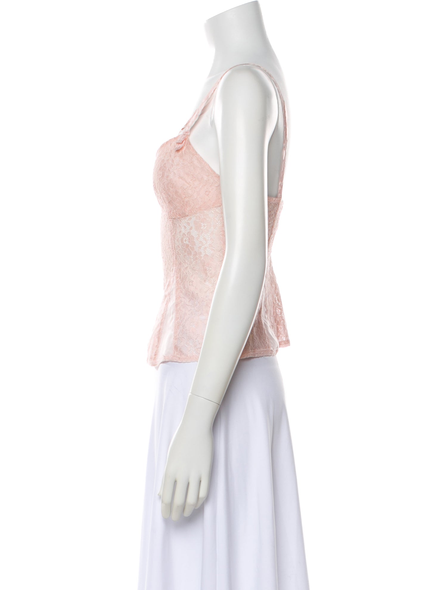 Marc Jacobs Lace Pattern V-Neck Crop Top