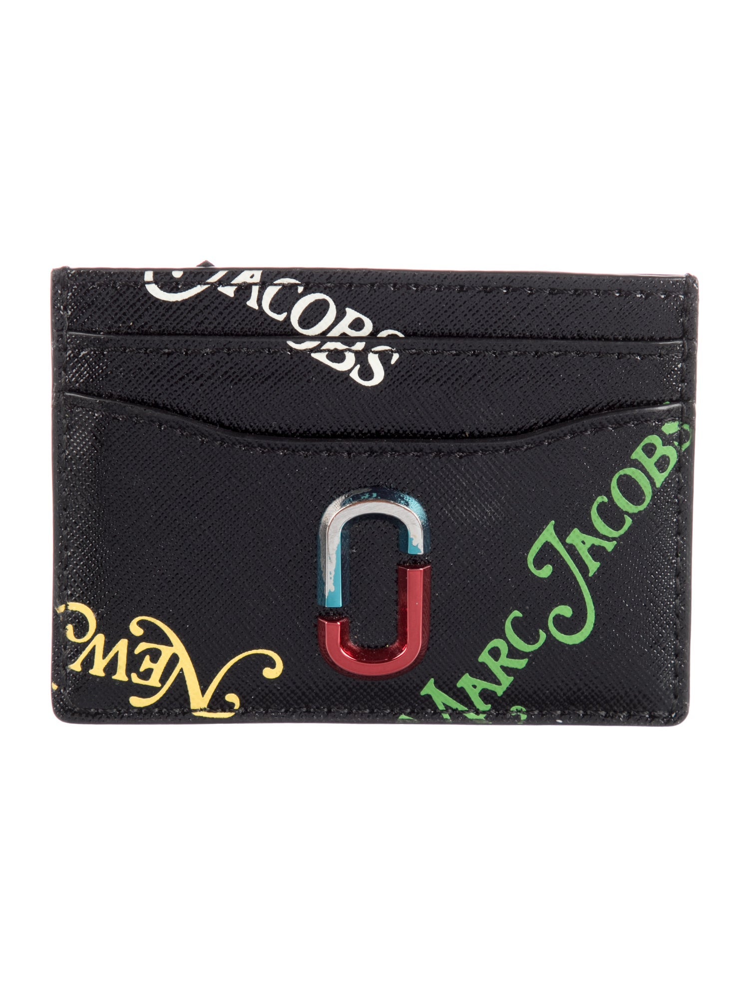 Marc Jacobs Saffiano Leather Printed Card Holder