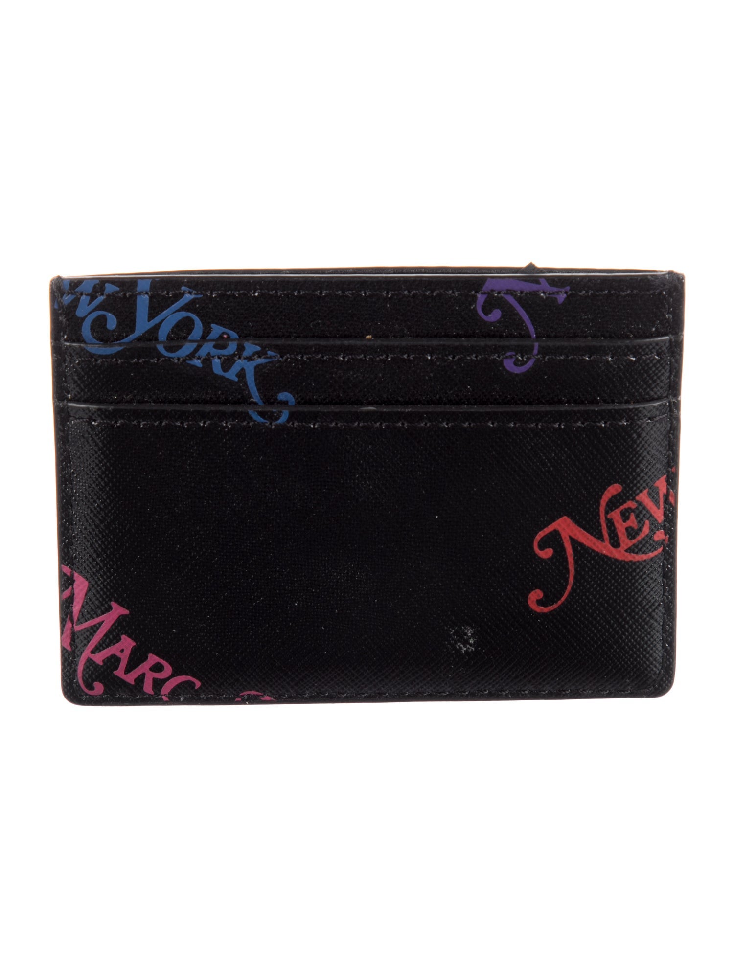 Marc Jacobs Saffiano Leather Printed Card Holder