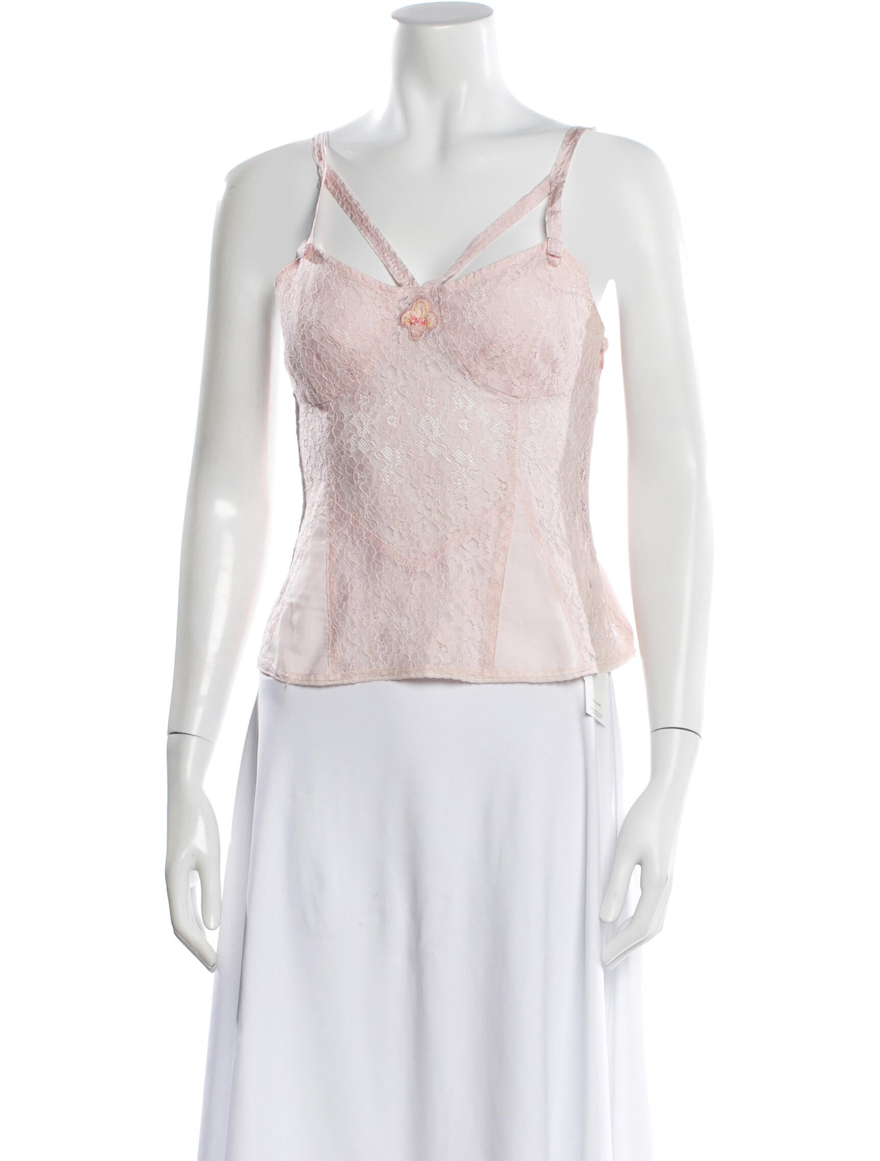 Marc Jacobs Lace Pattern V-Neck Top