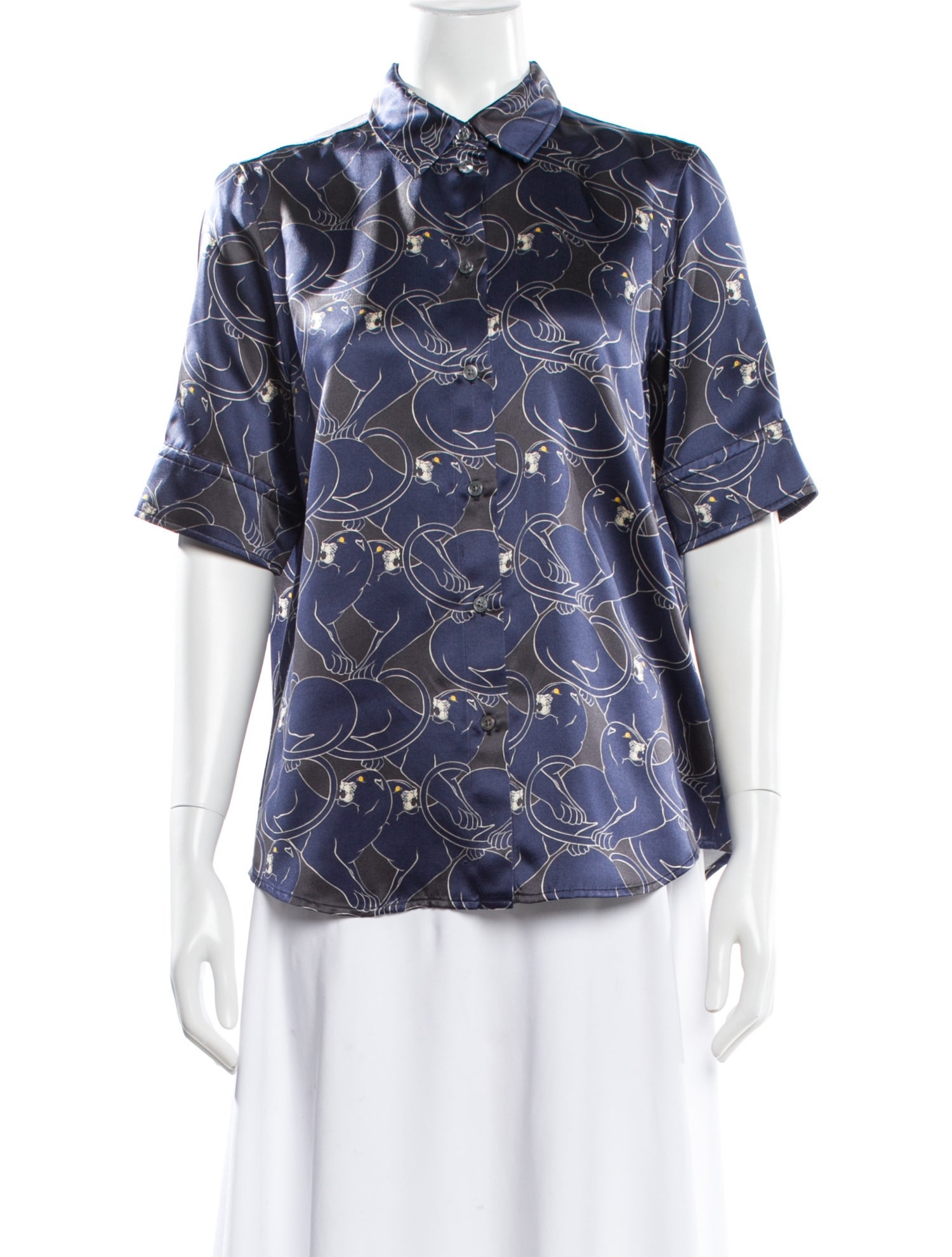 Marc Jacobs Silk Animal Print Blouse