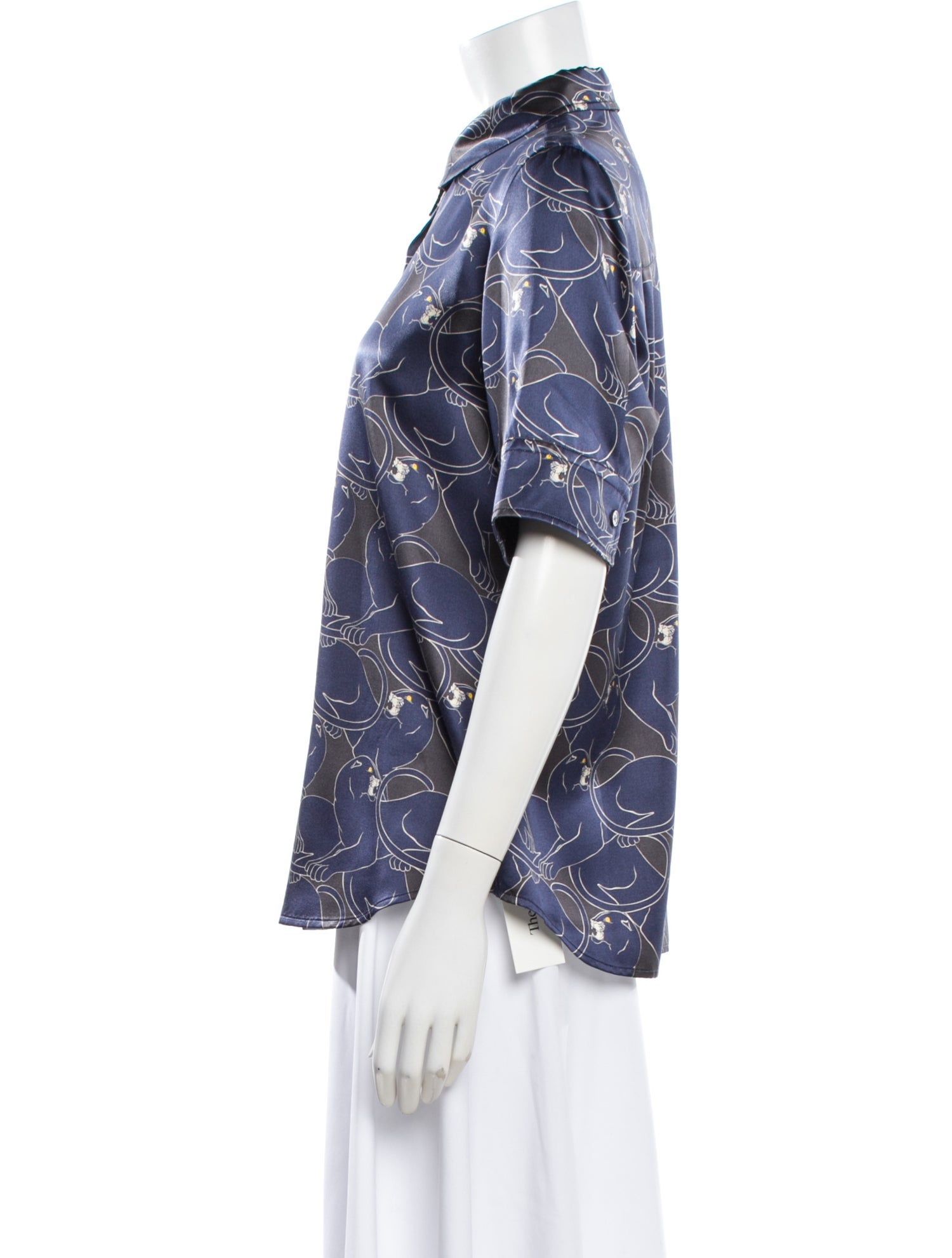 Marc Jacobs Silk Animal Print Blouse