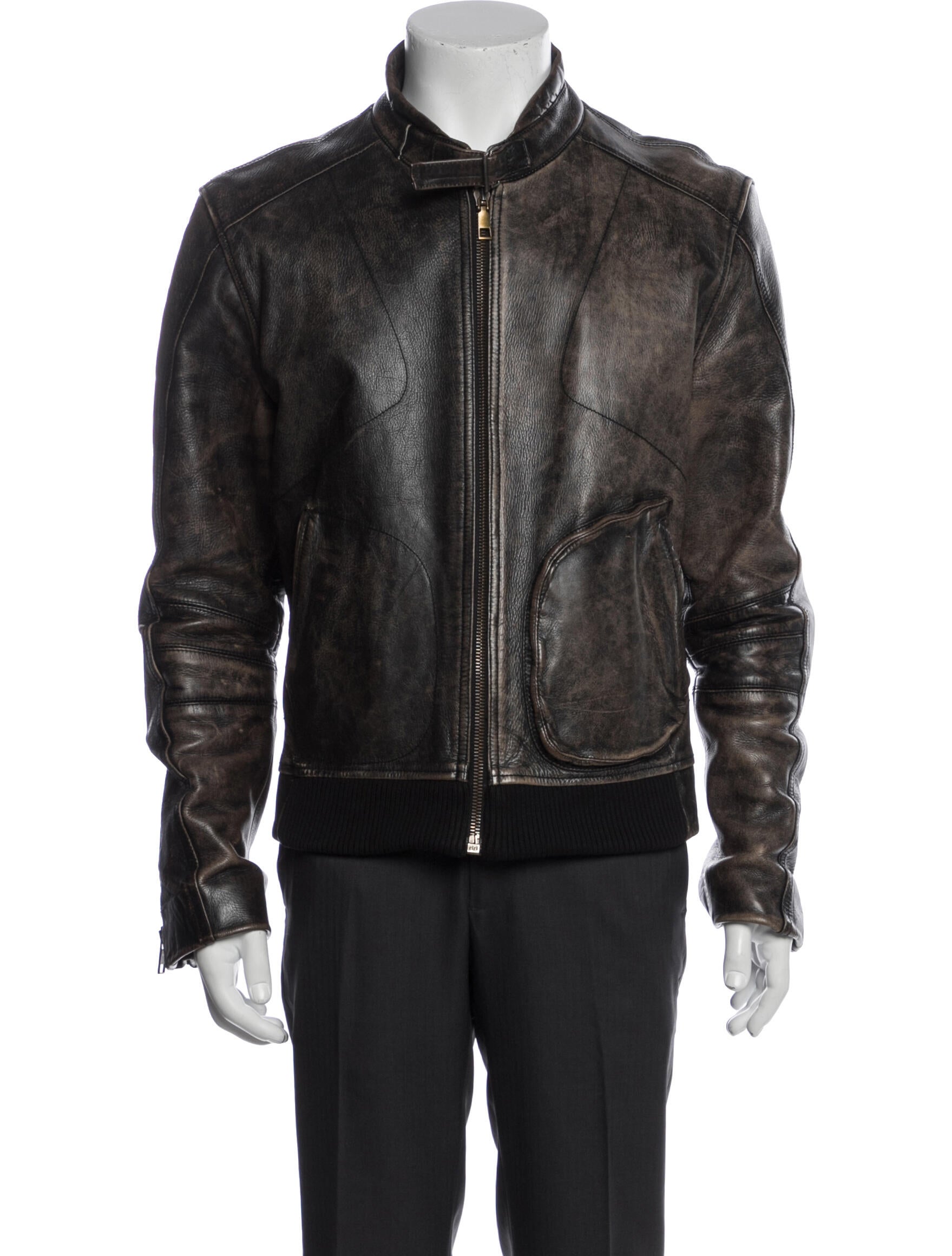 Marc Jacobs Calf Leather Moto Jacket