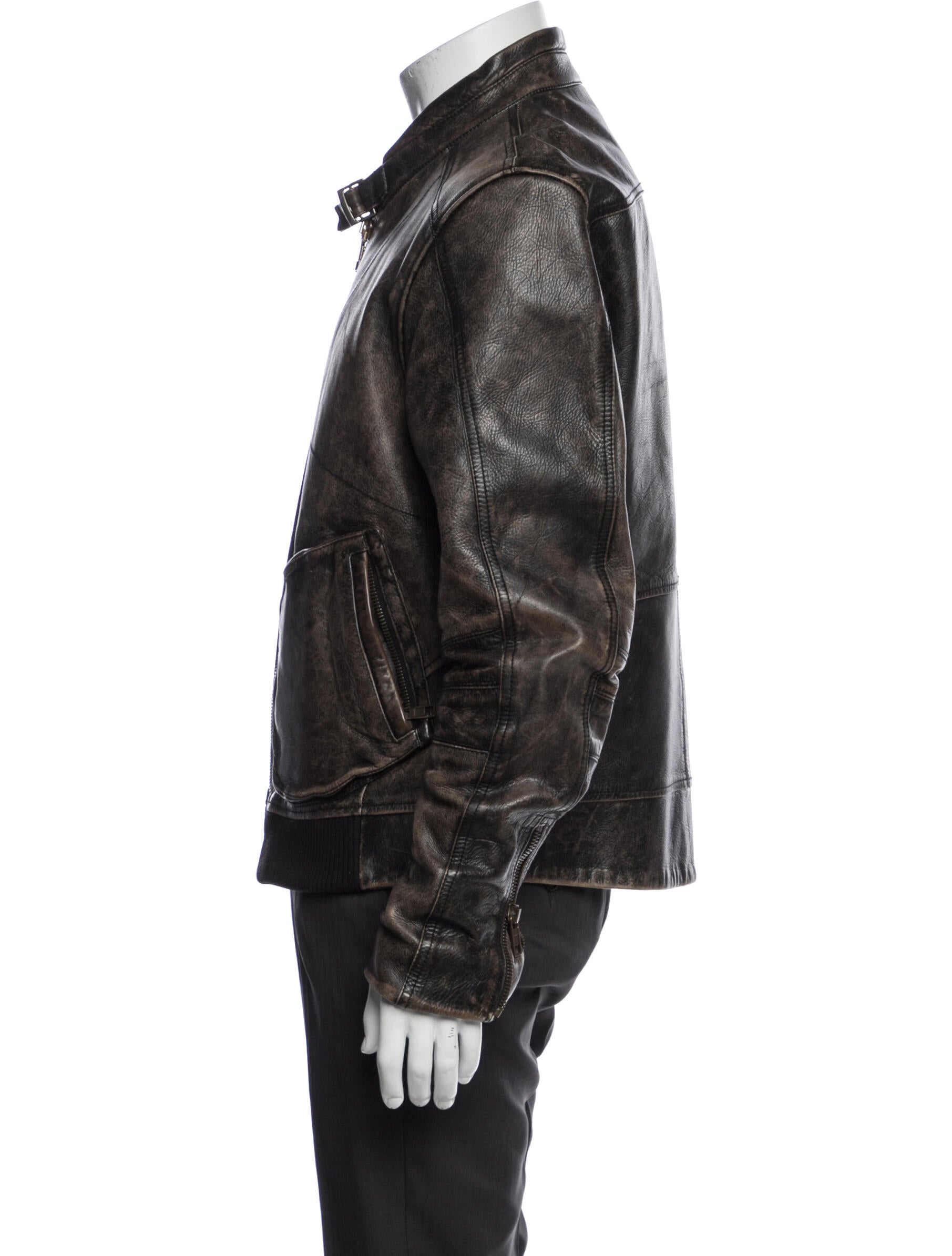 Marc Jacobs Calf Leather Moto Jacket