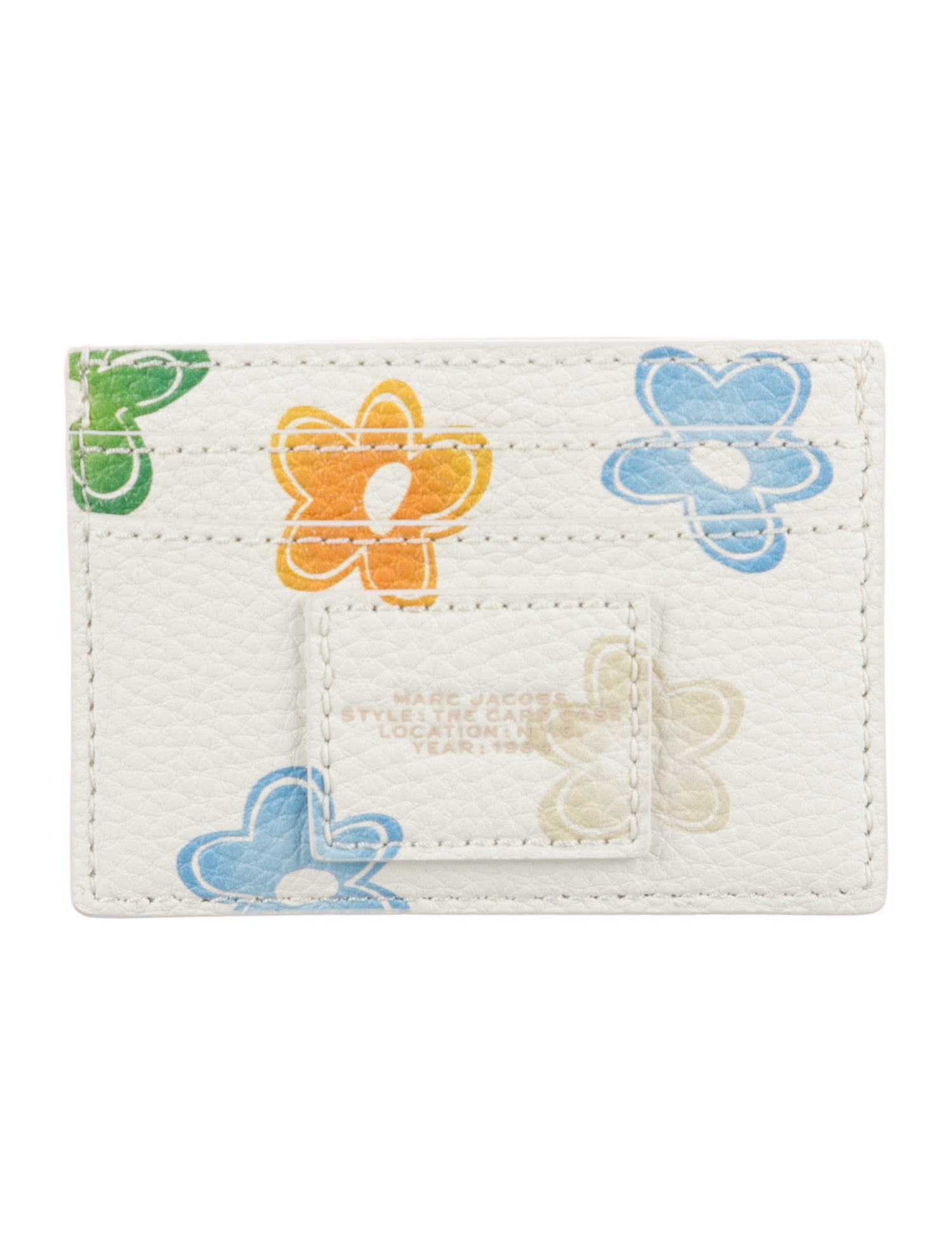 Marc Jacobs Leather Floral Print Compact Wallet