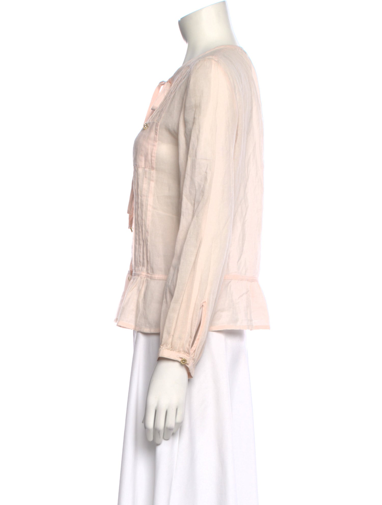 Marc Jacobs Tie Neck Long Sleeve Blouse