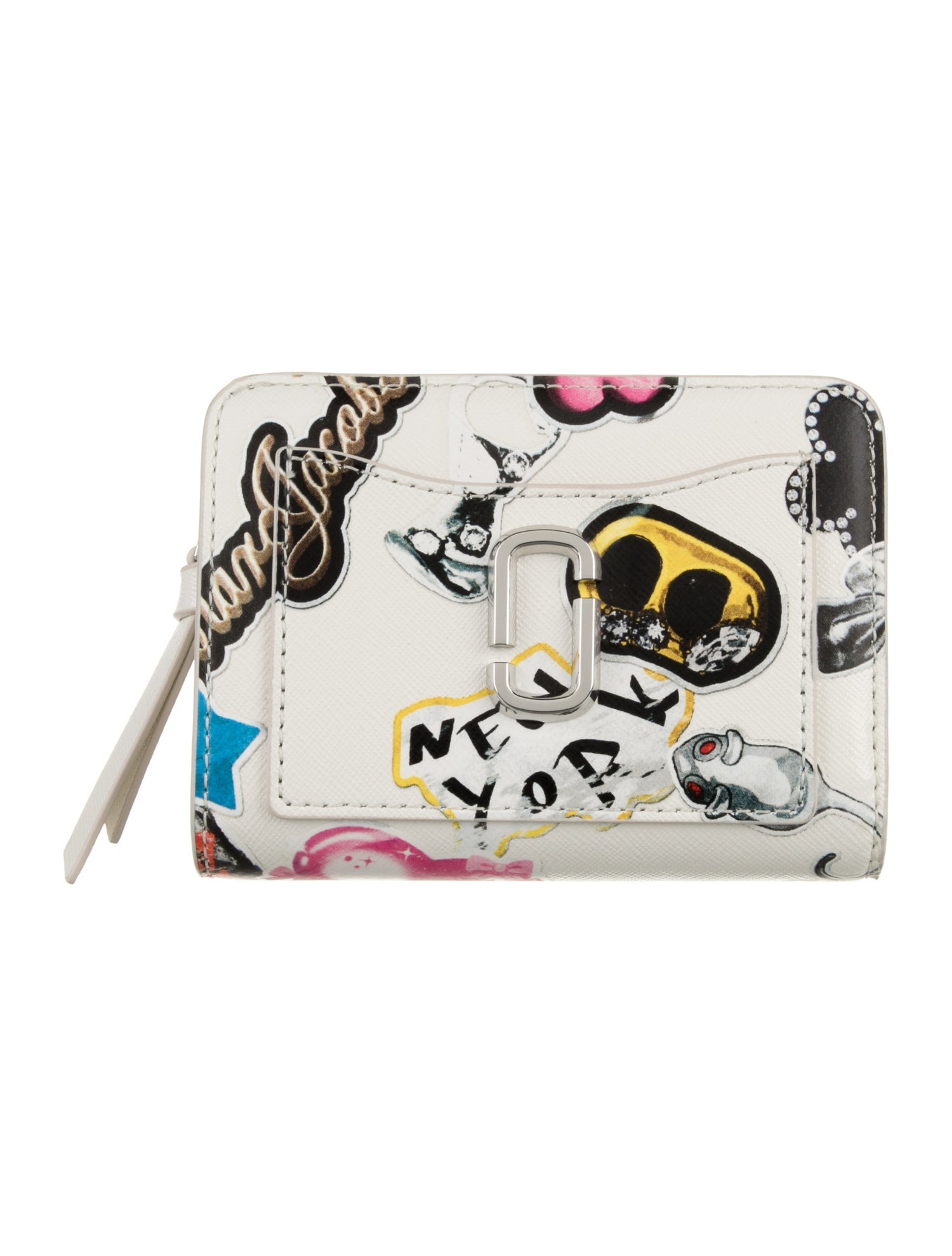 Marc Jacobs Saffiano Leather Printed Wallet